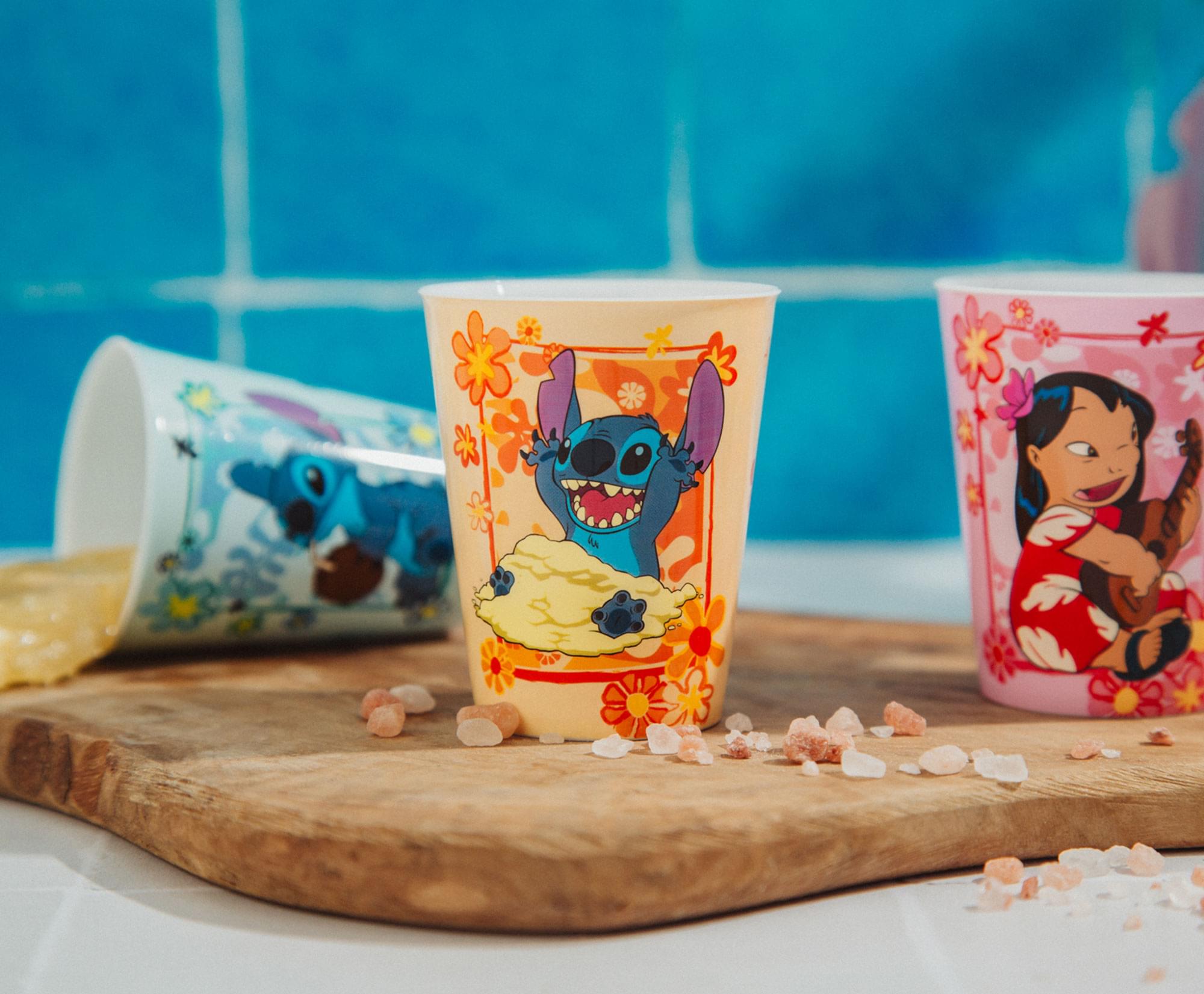 Disney Lilo & Stitch Tropical 2-Ounce Plastic Mini Cups (Set of 4) - Beachy Fun for All!
