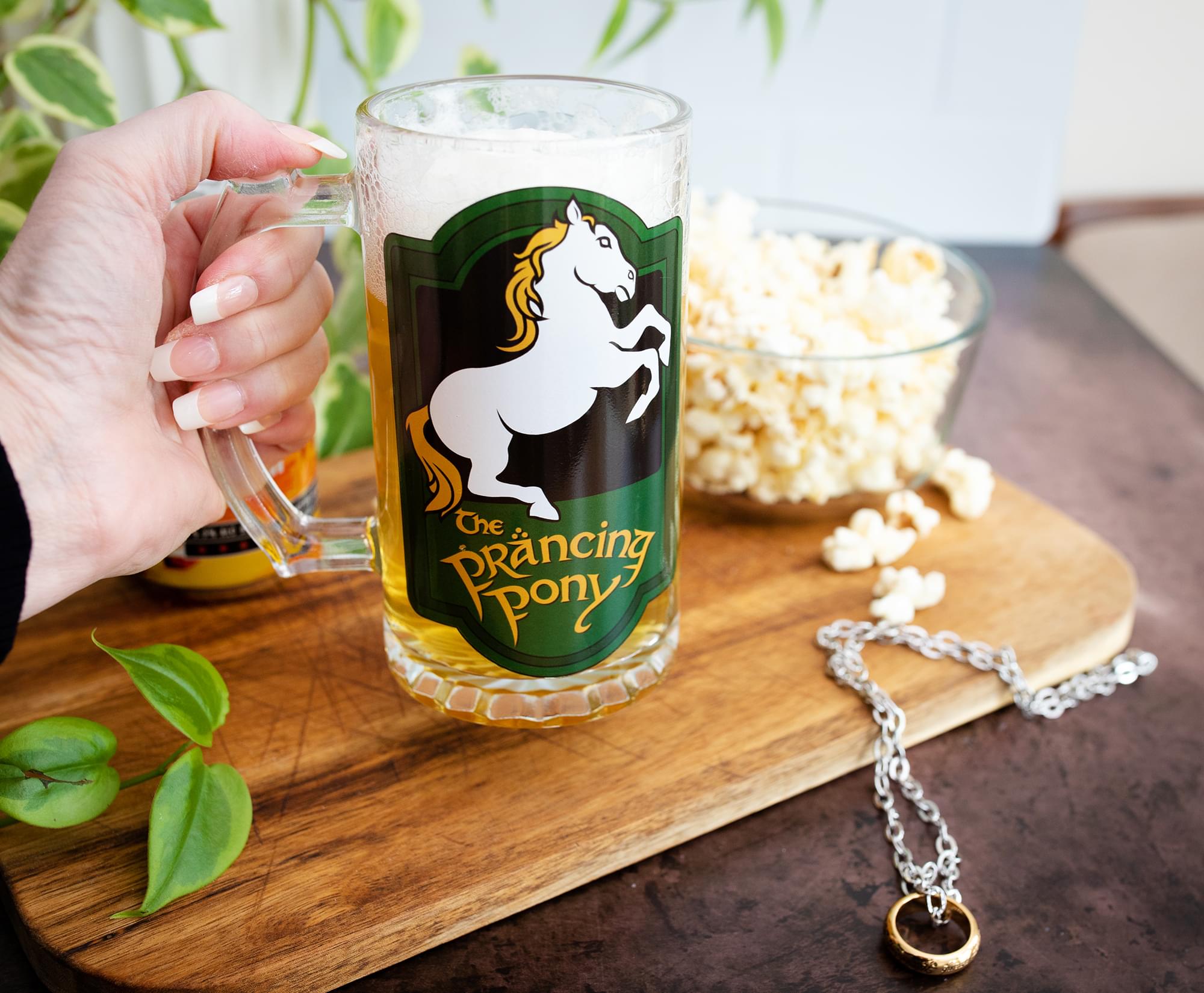 The Lord of the Rings Prancing Pony 16 - Ounce Glass Stein Mug