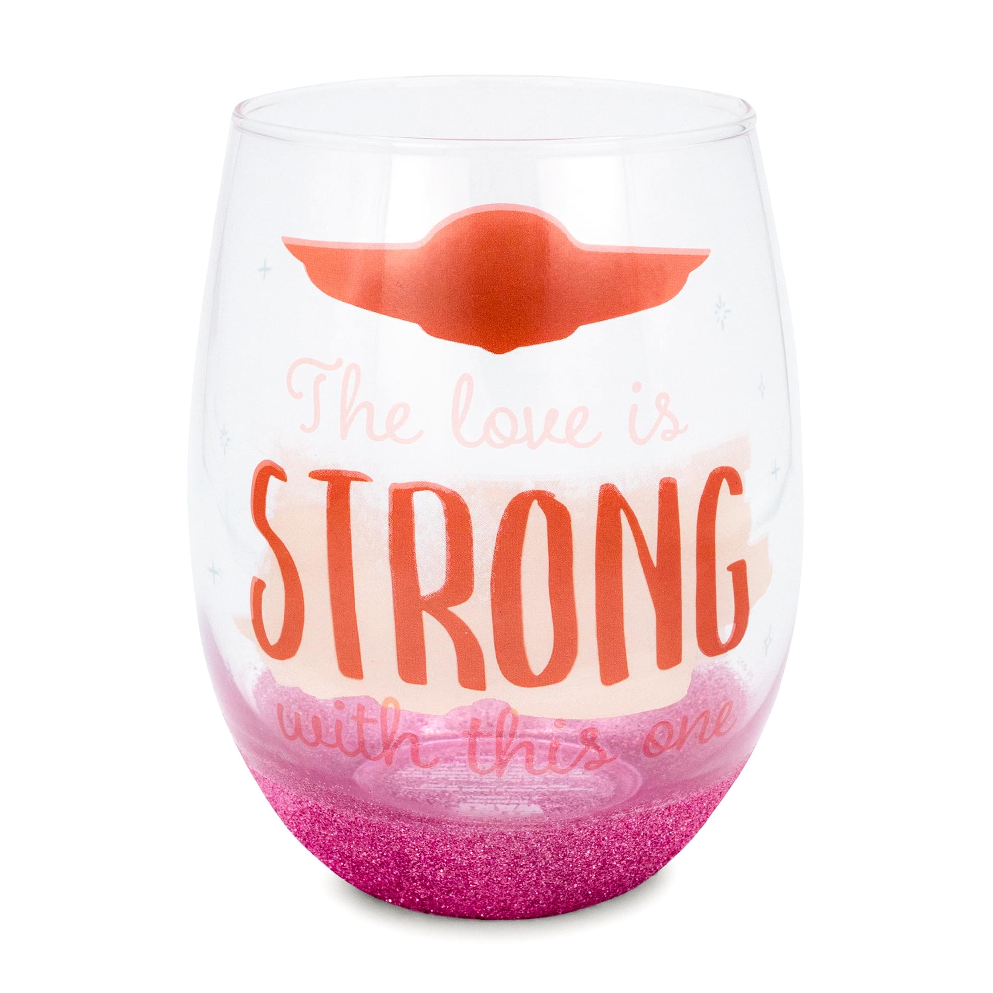 Star Wars: The Mandalorian Baby Yoda Stemless Wine Glass - 20 Ounces