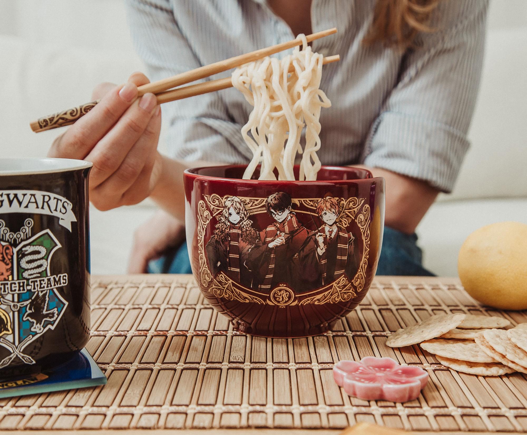 Enchanting Harry Potter Anime-Inspired 20-Ounce Ramen Bowl & Chopstick Set