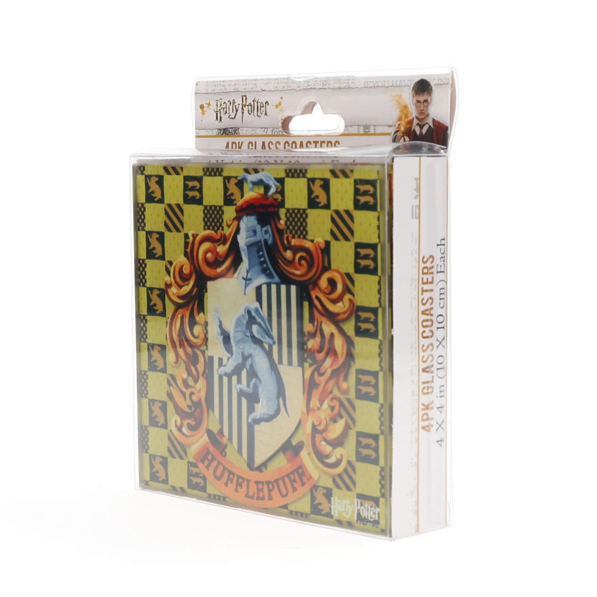 Enchanting Harry Potter Hogwarts Houses Glass Coasters - Set of 4