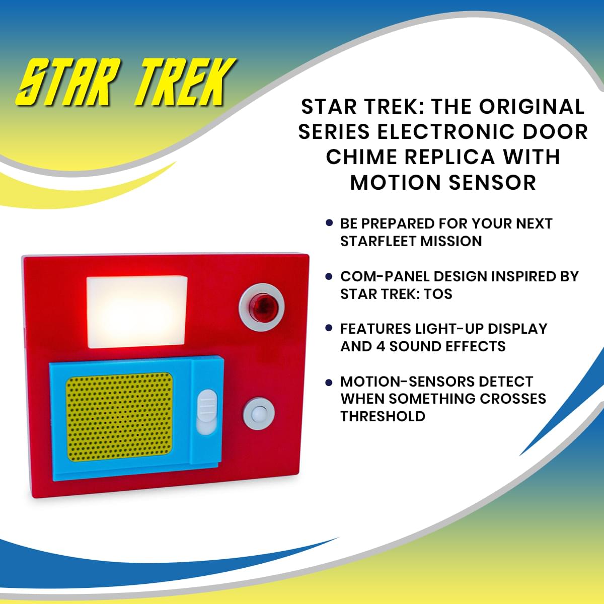 Star Trek: The Original Series Electronic Door Chime with Motion Sensor - A Must-Have for Trekkies