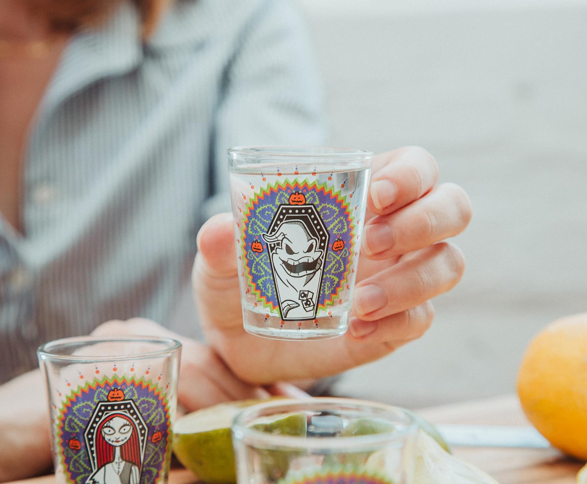 Disney's Nightmare Before Christmas Day of the Dead Mini Shot Glasses - Set of 4: Sip in Style and Celebrate!