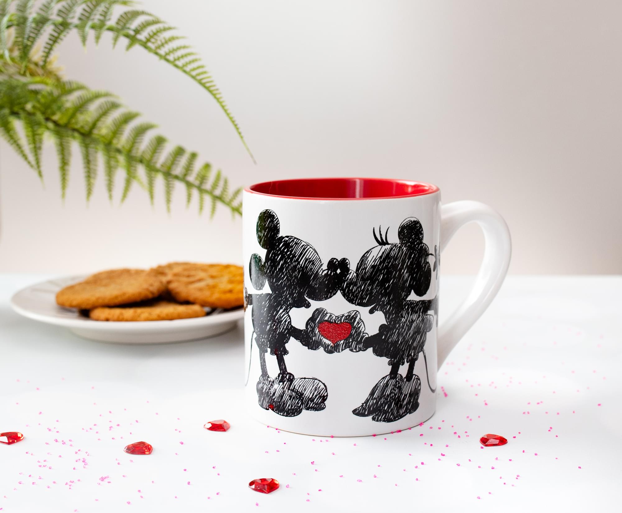 Disney Mickey & Minnie Glitter Ceramic 14 - Ounce Mug