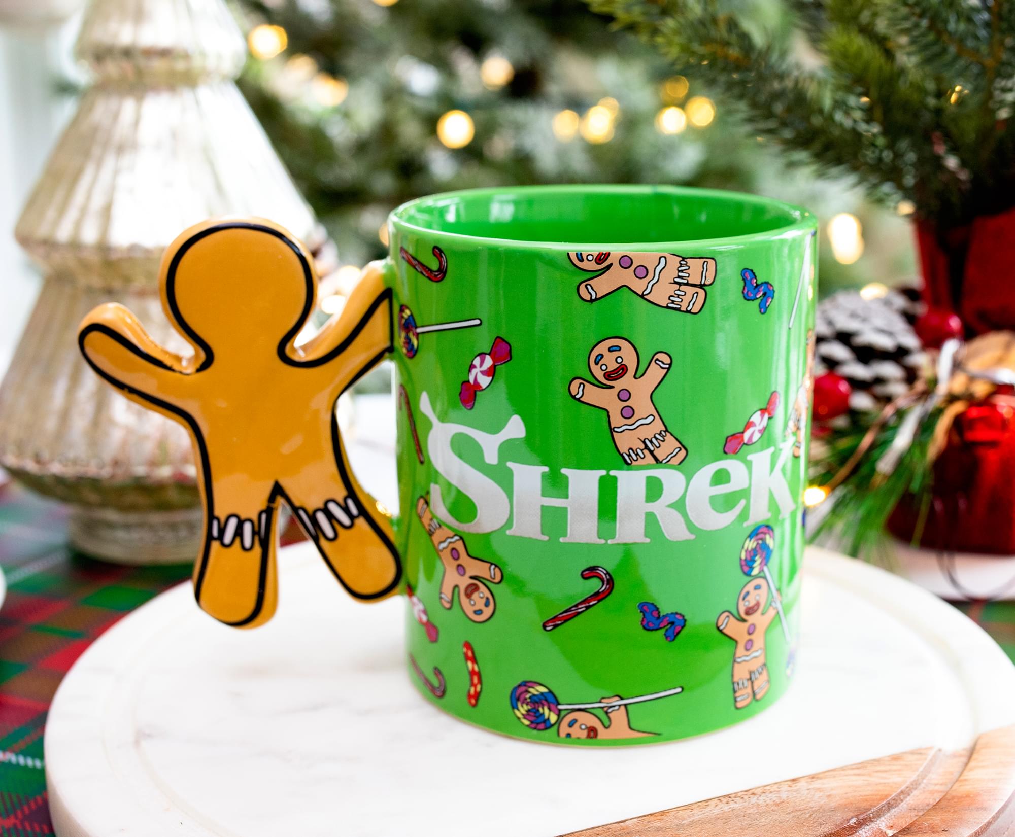Shrek Gingerbread Man Ceramic Mug - Avast Ye Cookie with Sculpted Handle