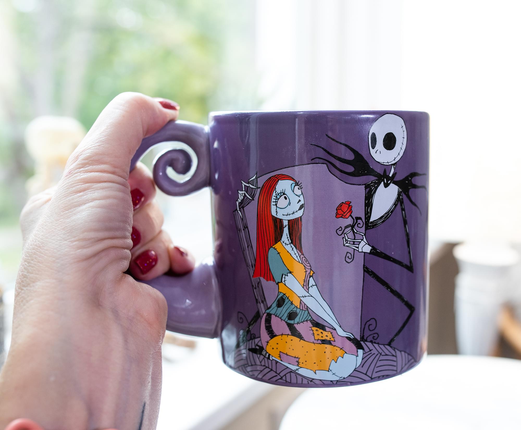 Jack & Sally Spiral Handle Ceramic Mug - Disney's The Nightmare Before Christmas