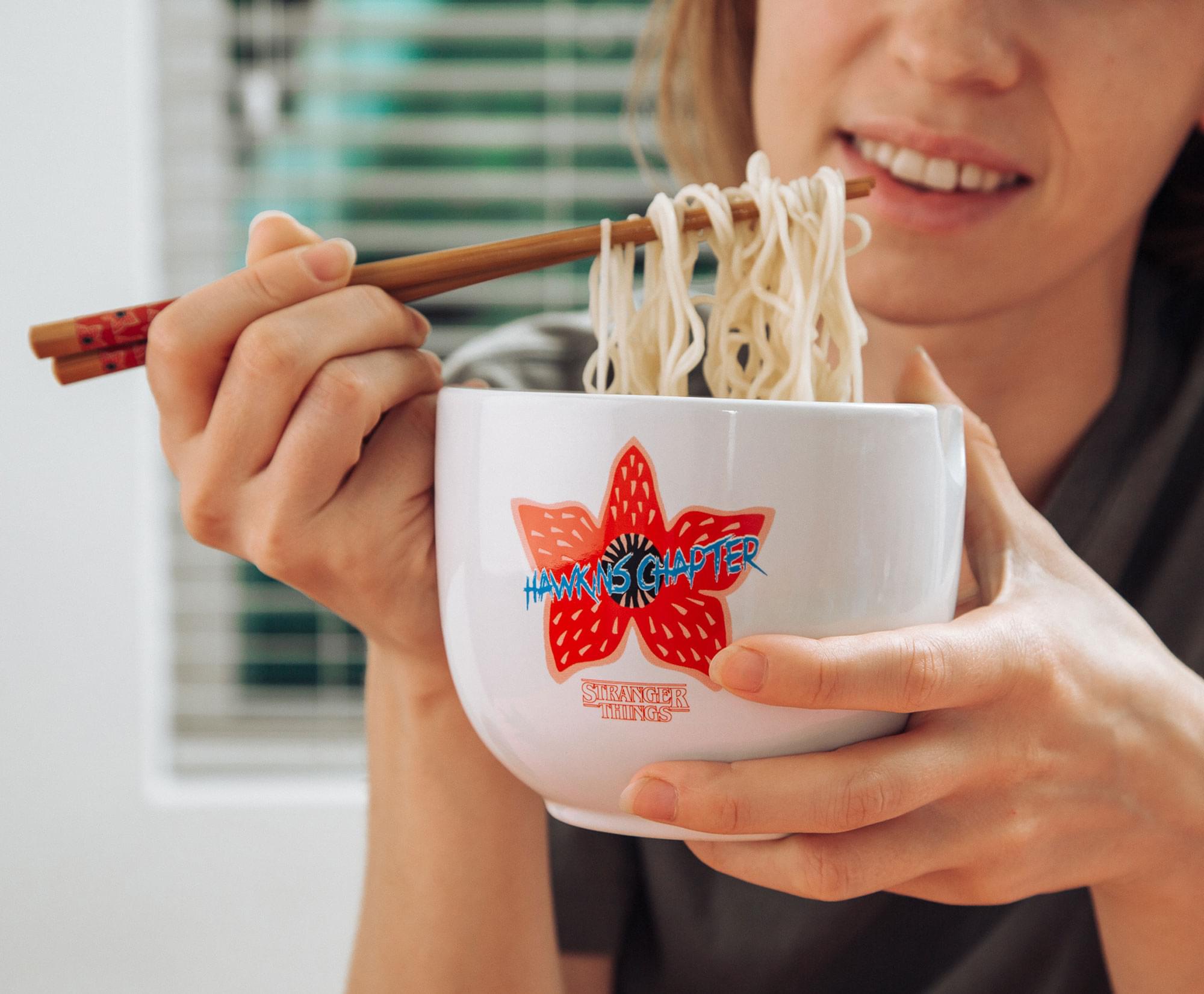 Stranger Things Demogorgon-Inspired 20-Ounce Ramen Bowl & Chopstick Set