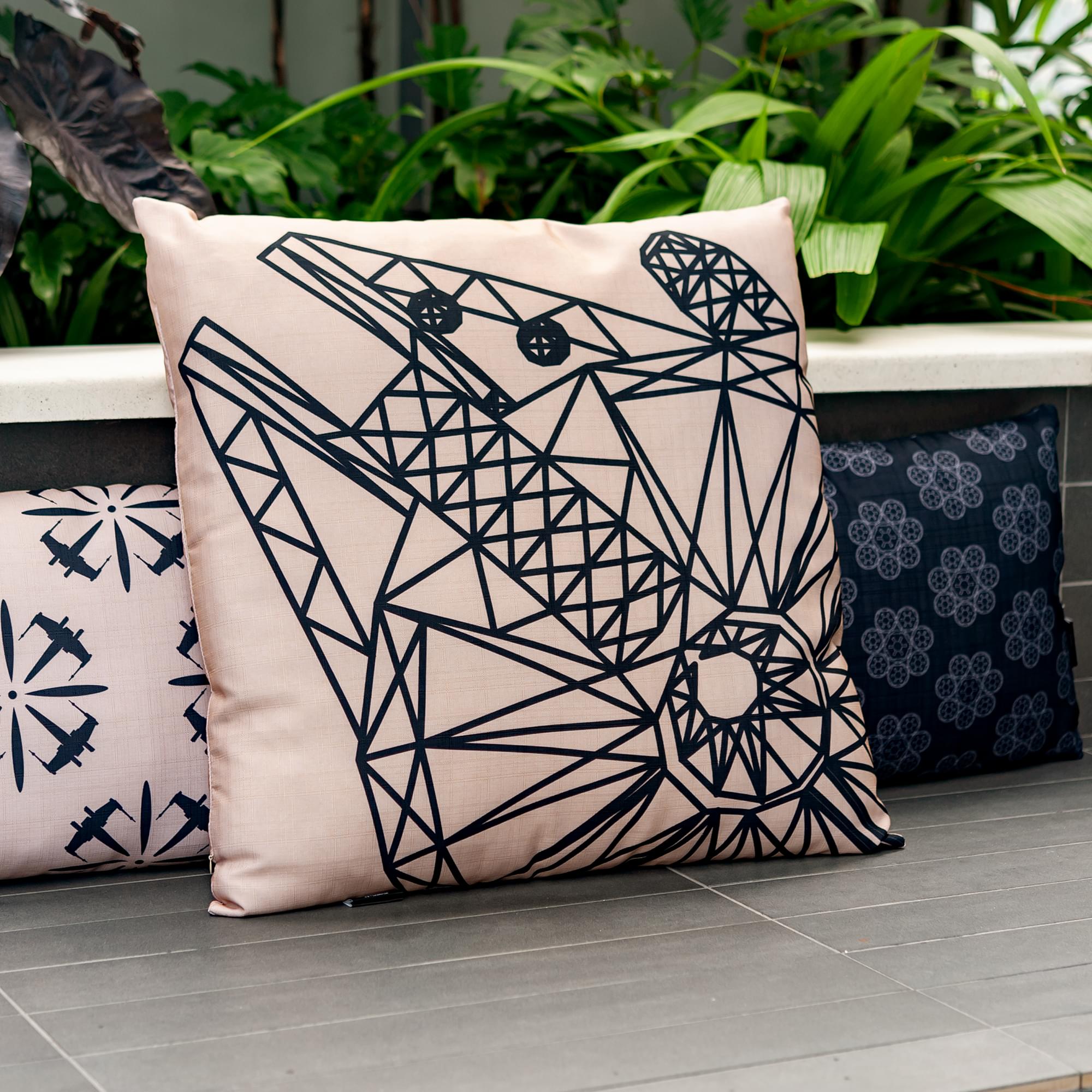 Star Wars Millennium Falcon 25x25-Inch Large Throw Pillow