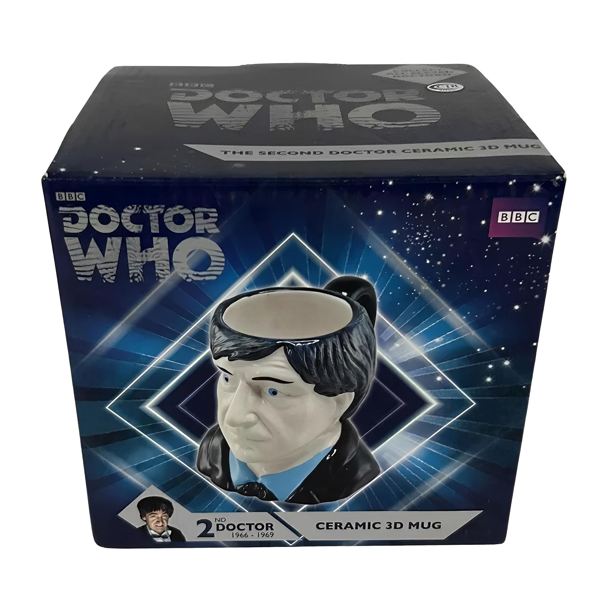 The Doctor Who 2nd Doctor Patrick Troughton Ceramic 3D Toby Jug Mug - A Timeless Tribute for Fans