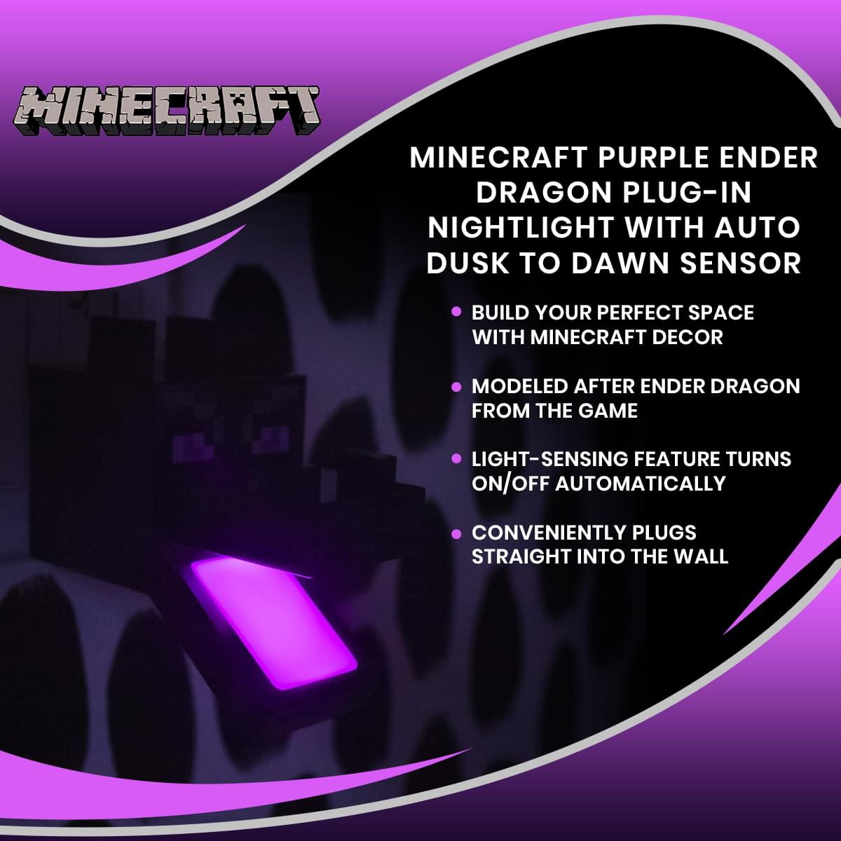 Minecraft Purple Ender Dragon Nightlight: Light Up Your World