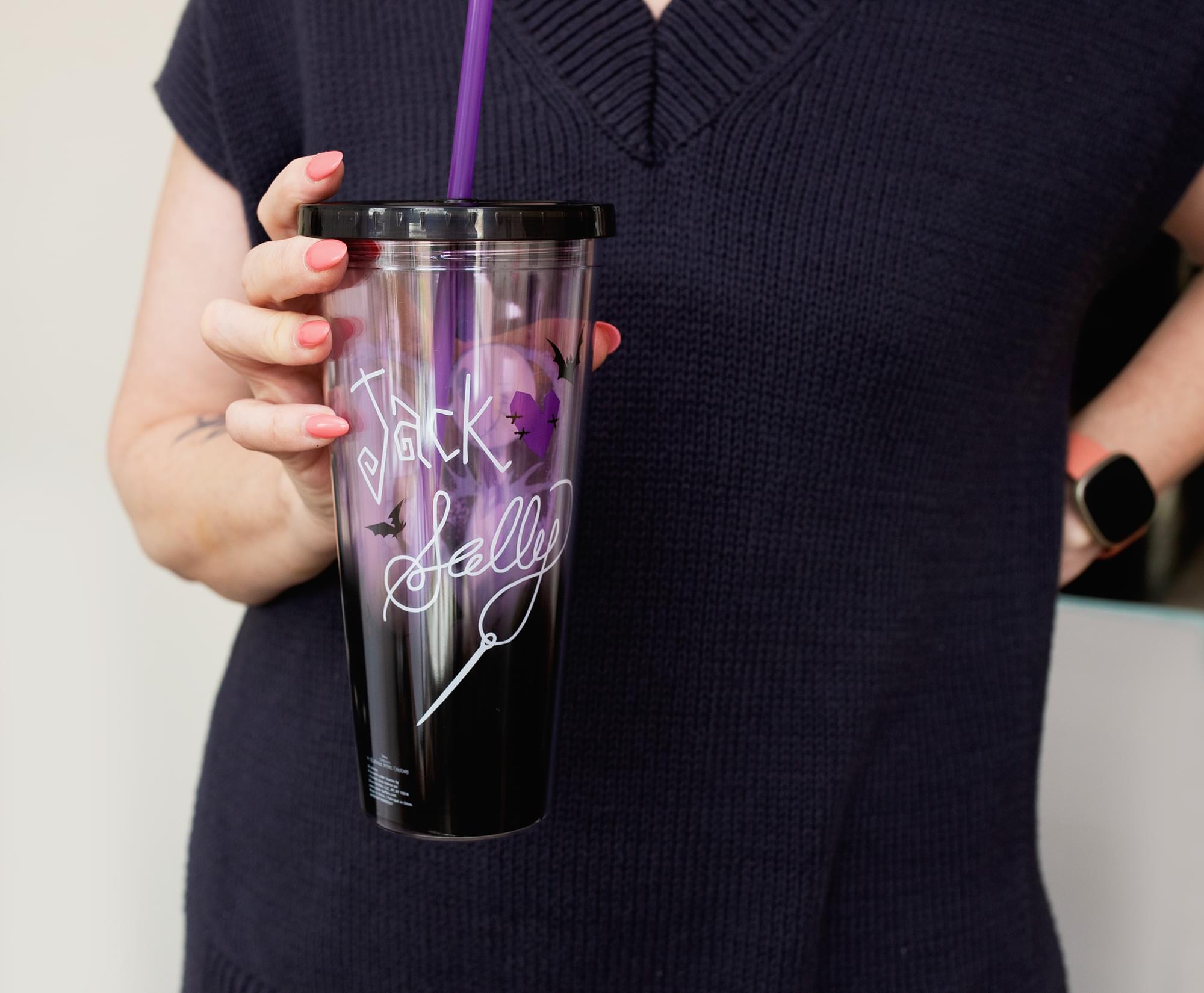 Disney's Nightmare Before Christmas Enchanting Acrylic Carnival Cup with Lid and Straw