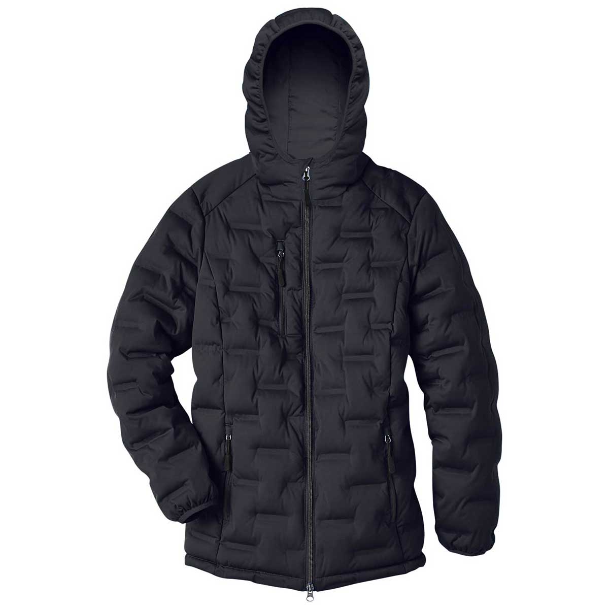 North End Women's Cozy Black/Carbon Loft Puffer Jacket for Winter Warmth