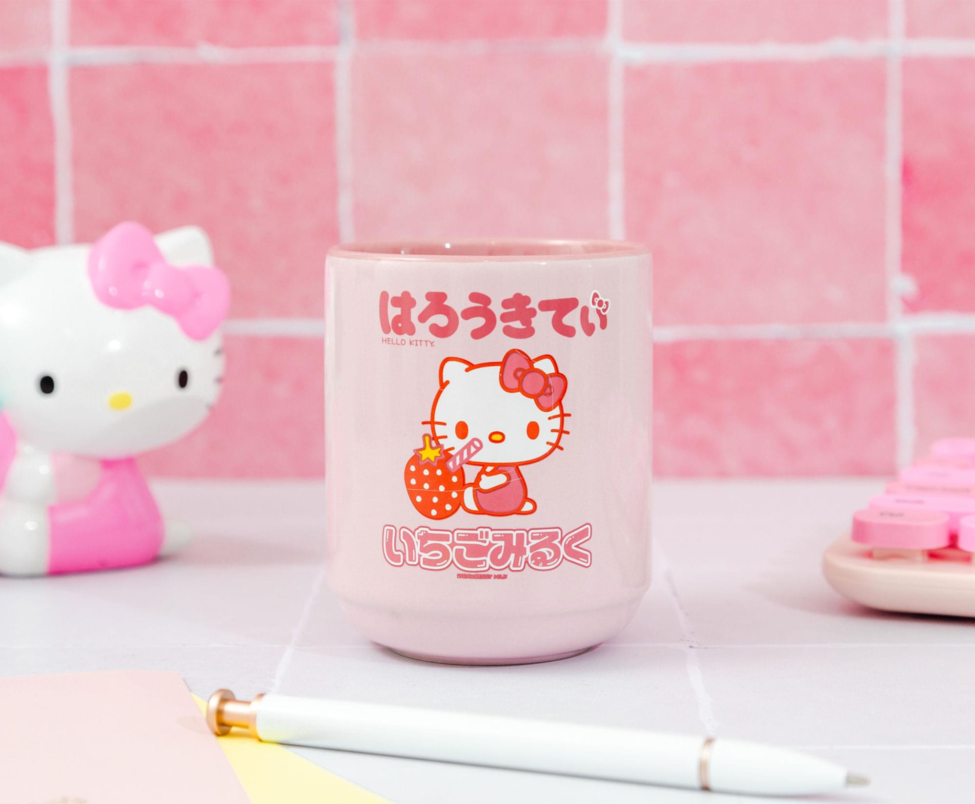 Sanrio Hello Kitty Strawberry Milk Asian Ceramic Delight Tea Cup - 9 Ounce
