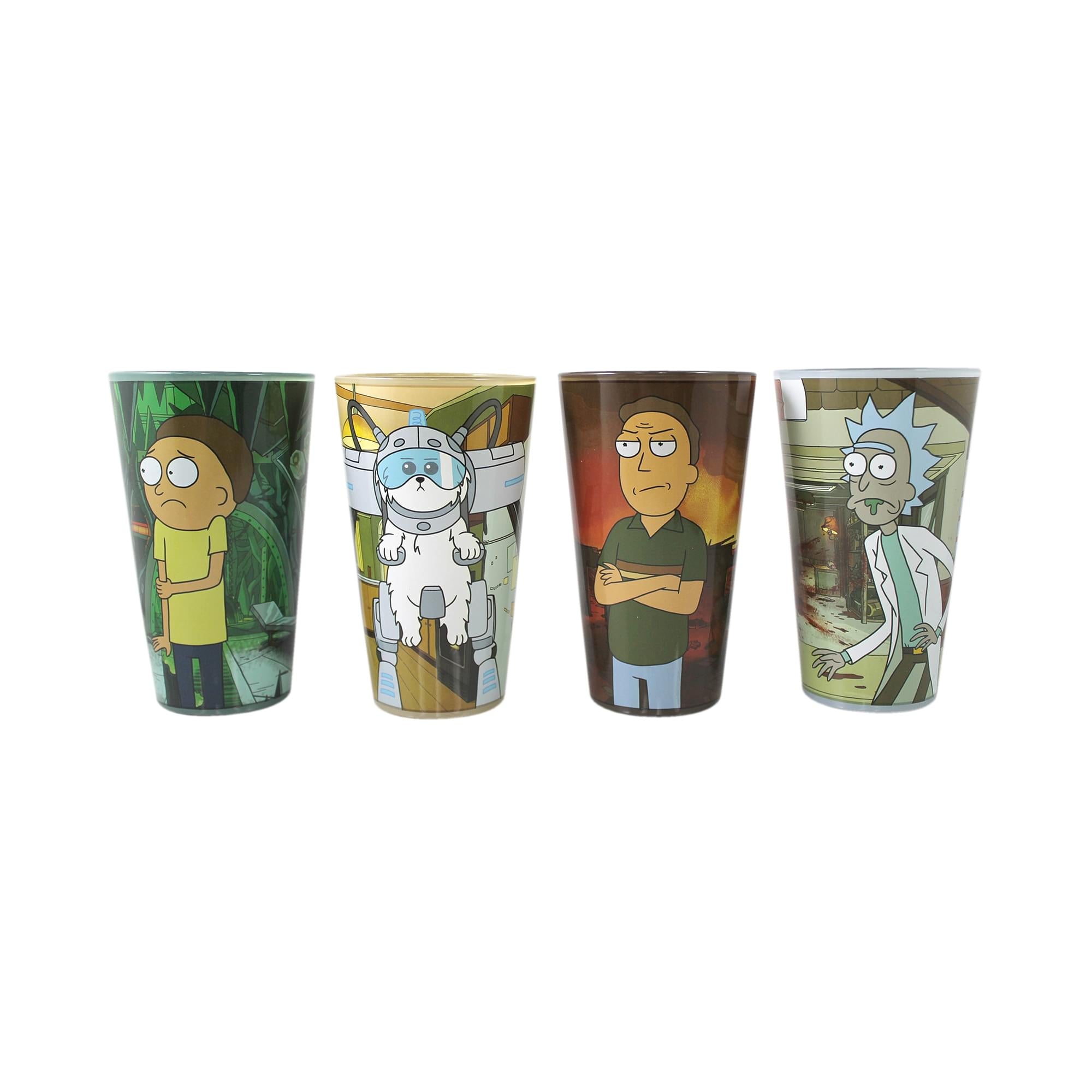 Epic Rick and Morty 16 Ounce Pint Glass Set of 4 - Grab Yours Now!