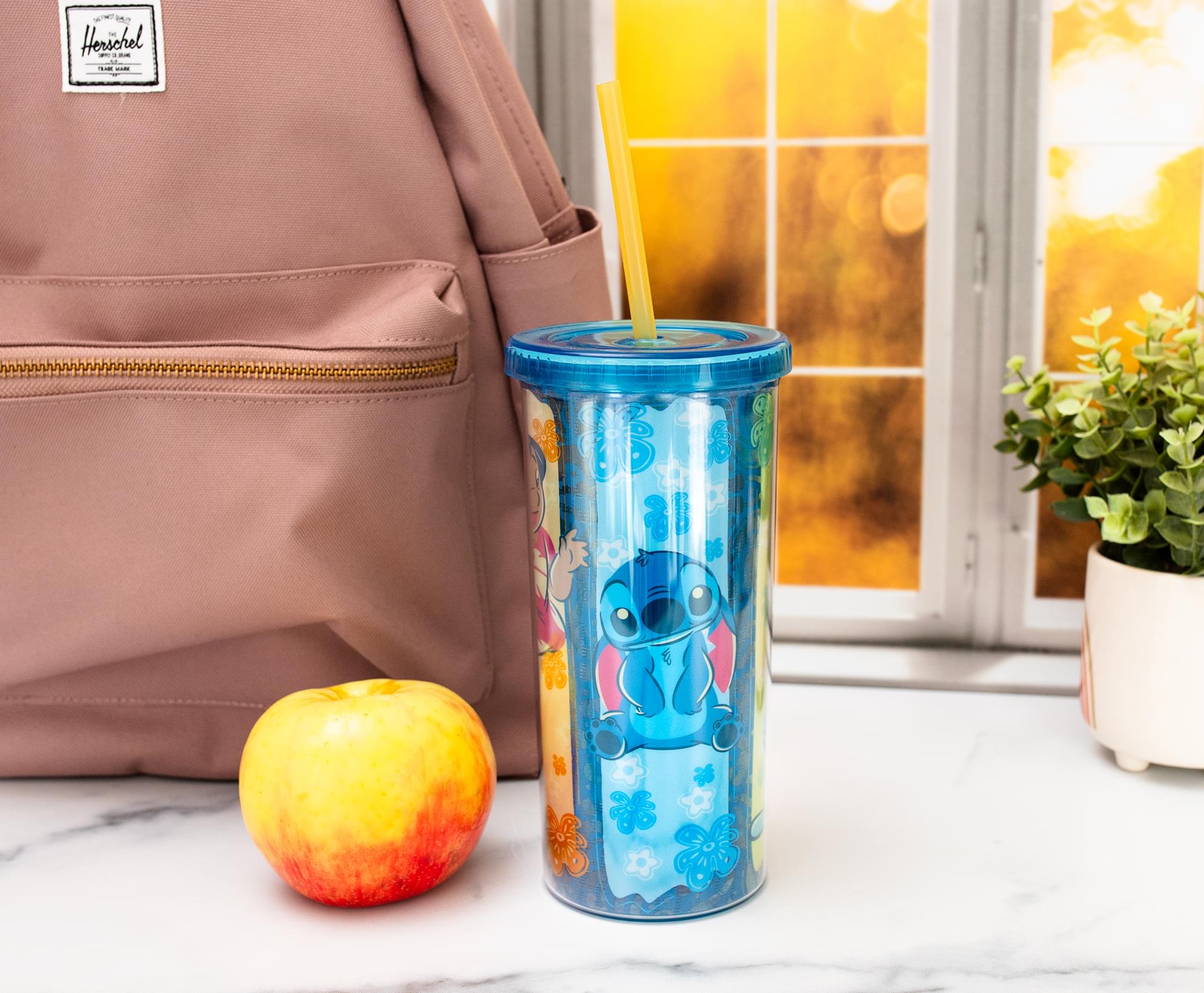Disney Lilo & Stitch Scrump 20-Ounce Paradise Plastic Carnival Cup with Lid and Straw