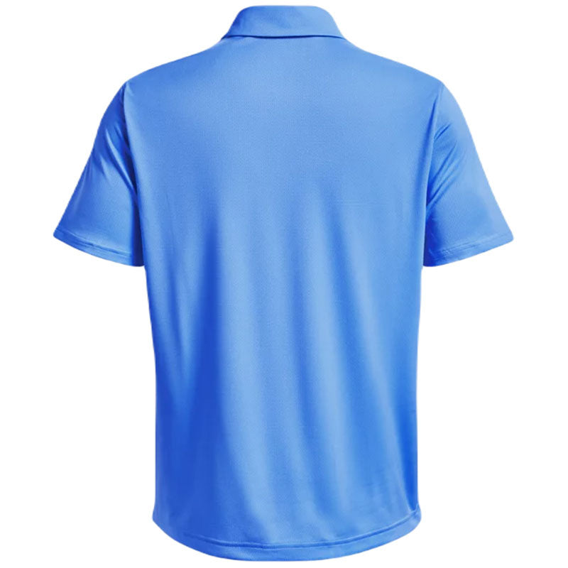 Under Armour Men's Stylish Tech Team Polo in Carolina Blue/White