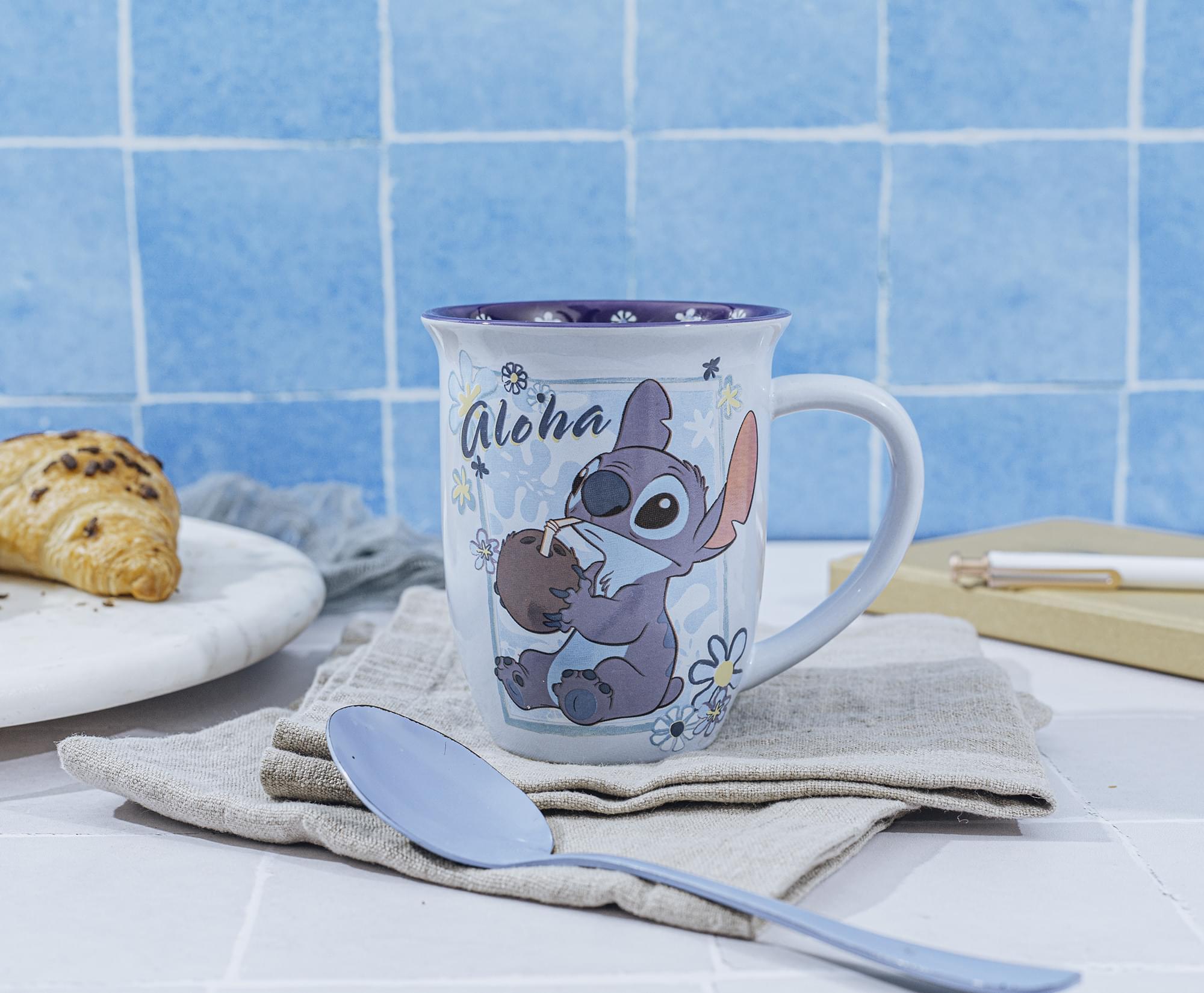 Disney Lilo & Stitch Aloha Ceramic Latte Mug - 16 Oz Delight