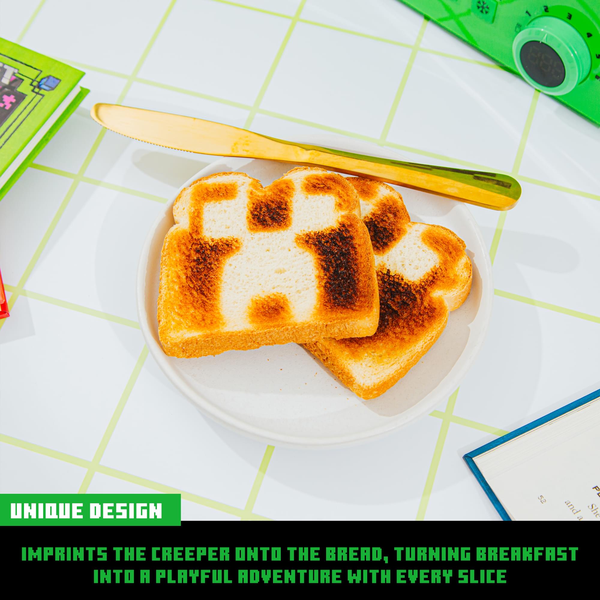 Epic Minecraft Green Creeper Toaster - Toast with a Twist!