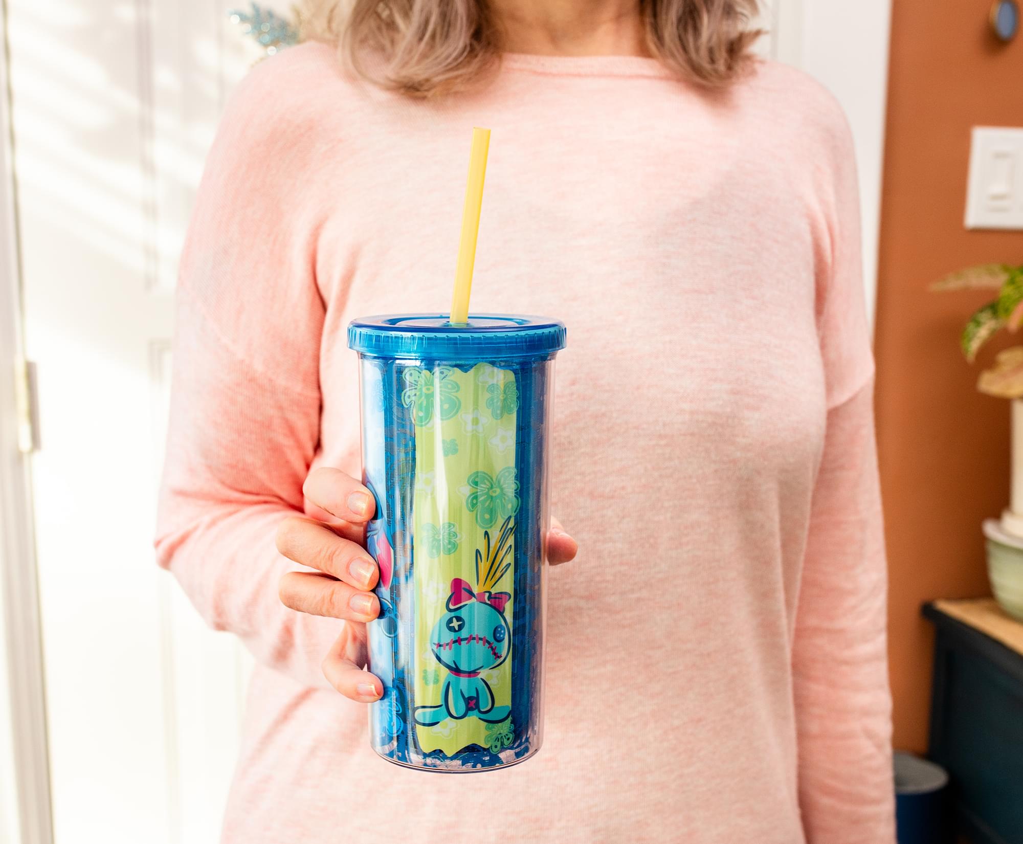 Disney Lilo & Stitch Scrump 20-Ounce Paradise Plastic Carnival Cup with Lid and Straw