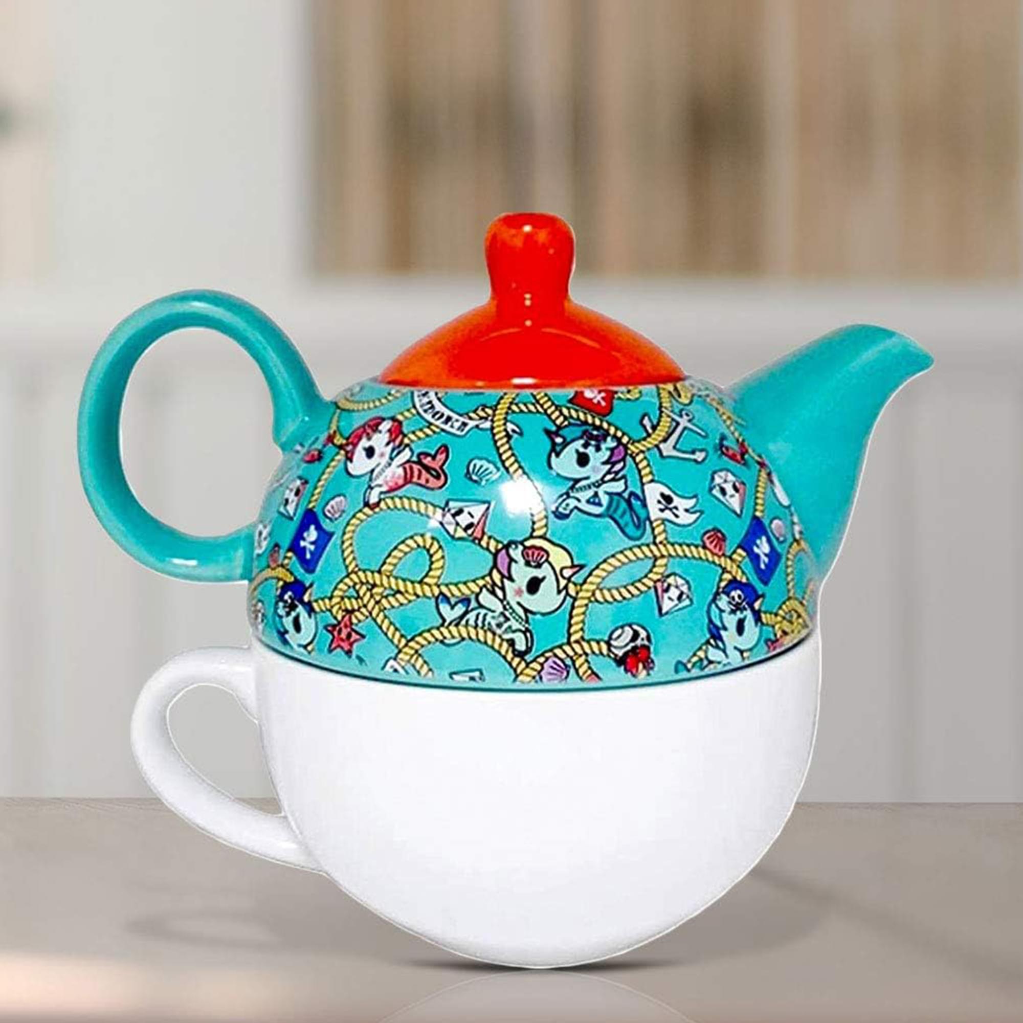 Tokidoki 11oz Ceramic Teapot & 9oz Mug Set - A Fun and Stylish Beverage Companion