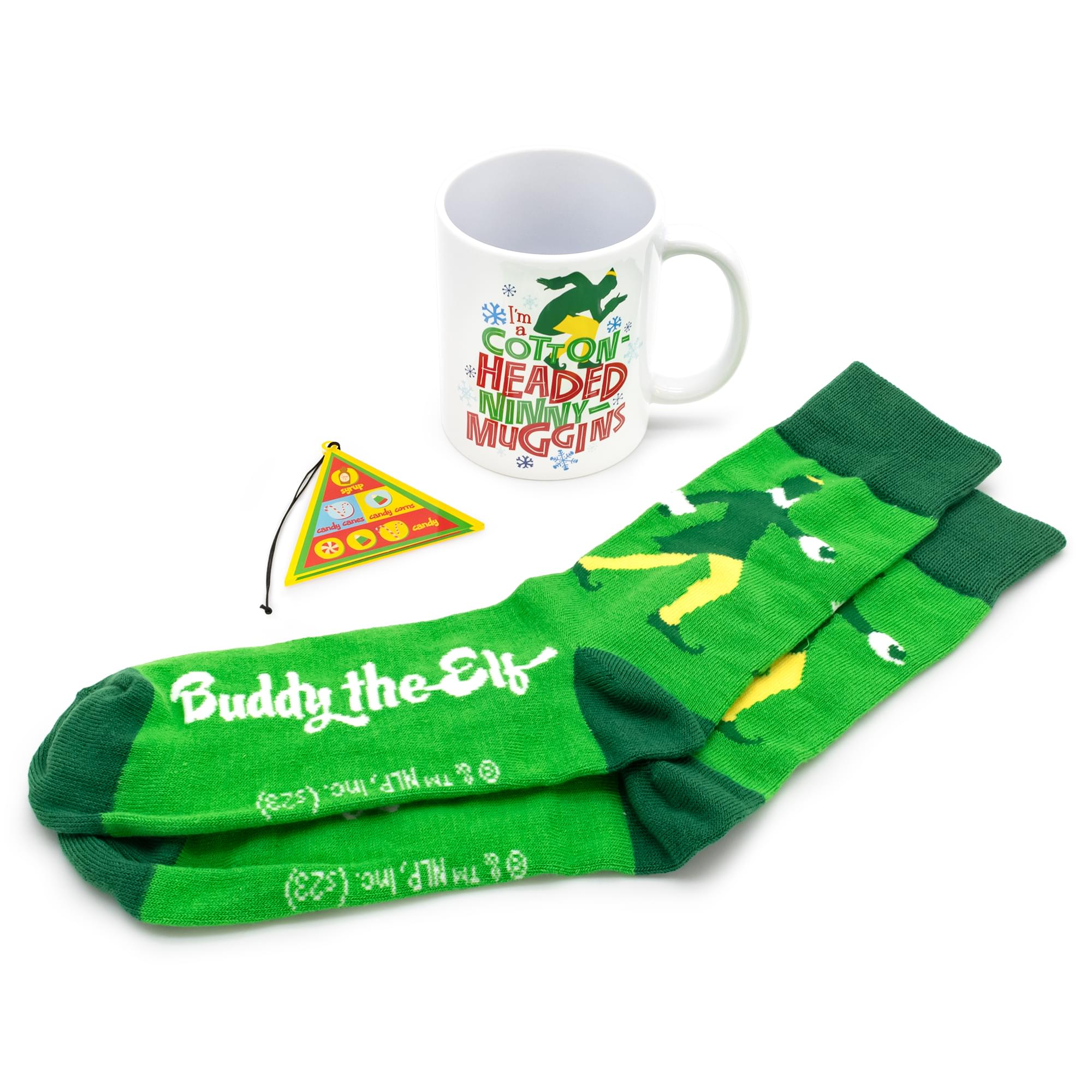 Enchanting Elf Gift Bundle: Mug, Socks, and Ornament