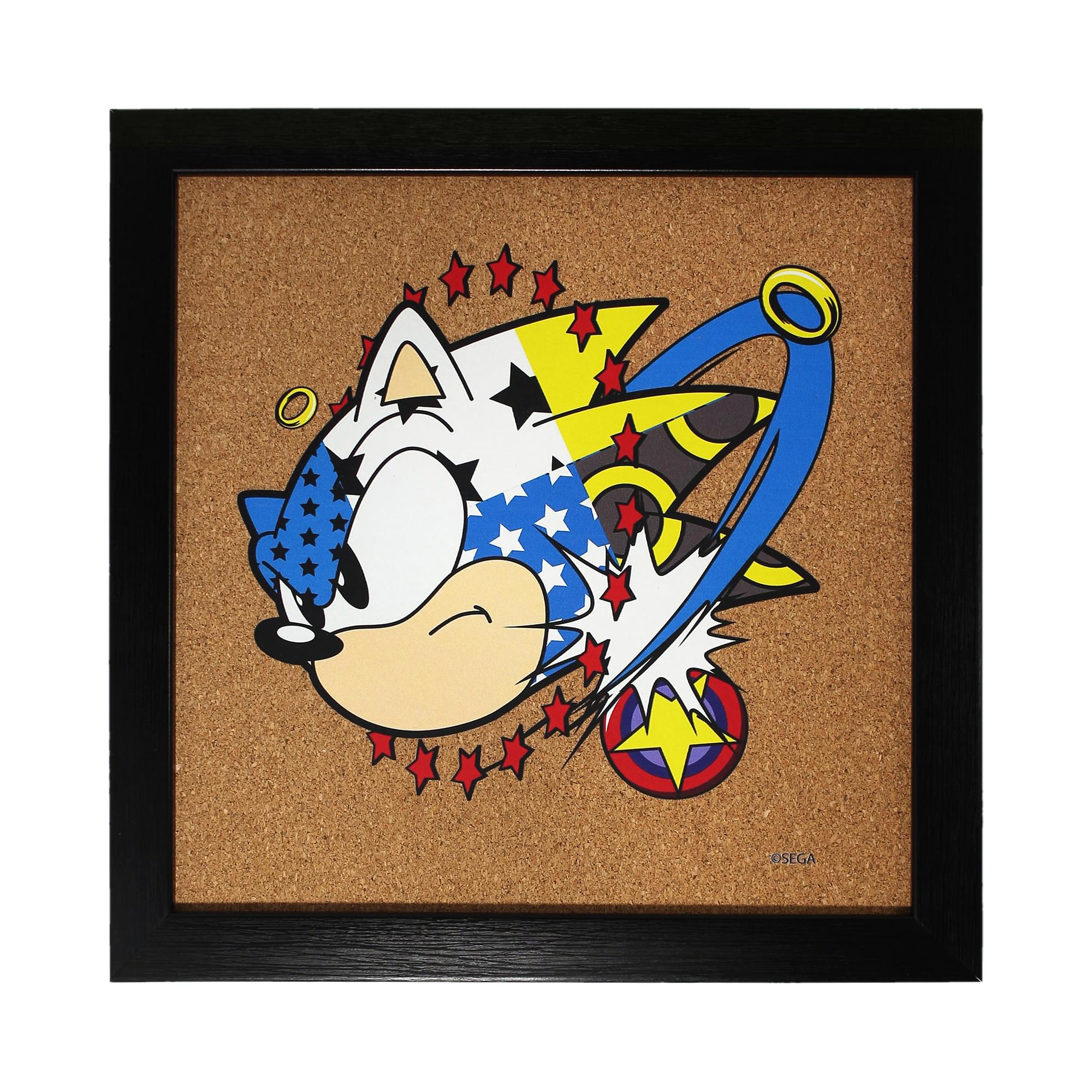 Epic Sonic The Hedgehog 10x10 Inch Cork Board Wall Art