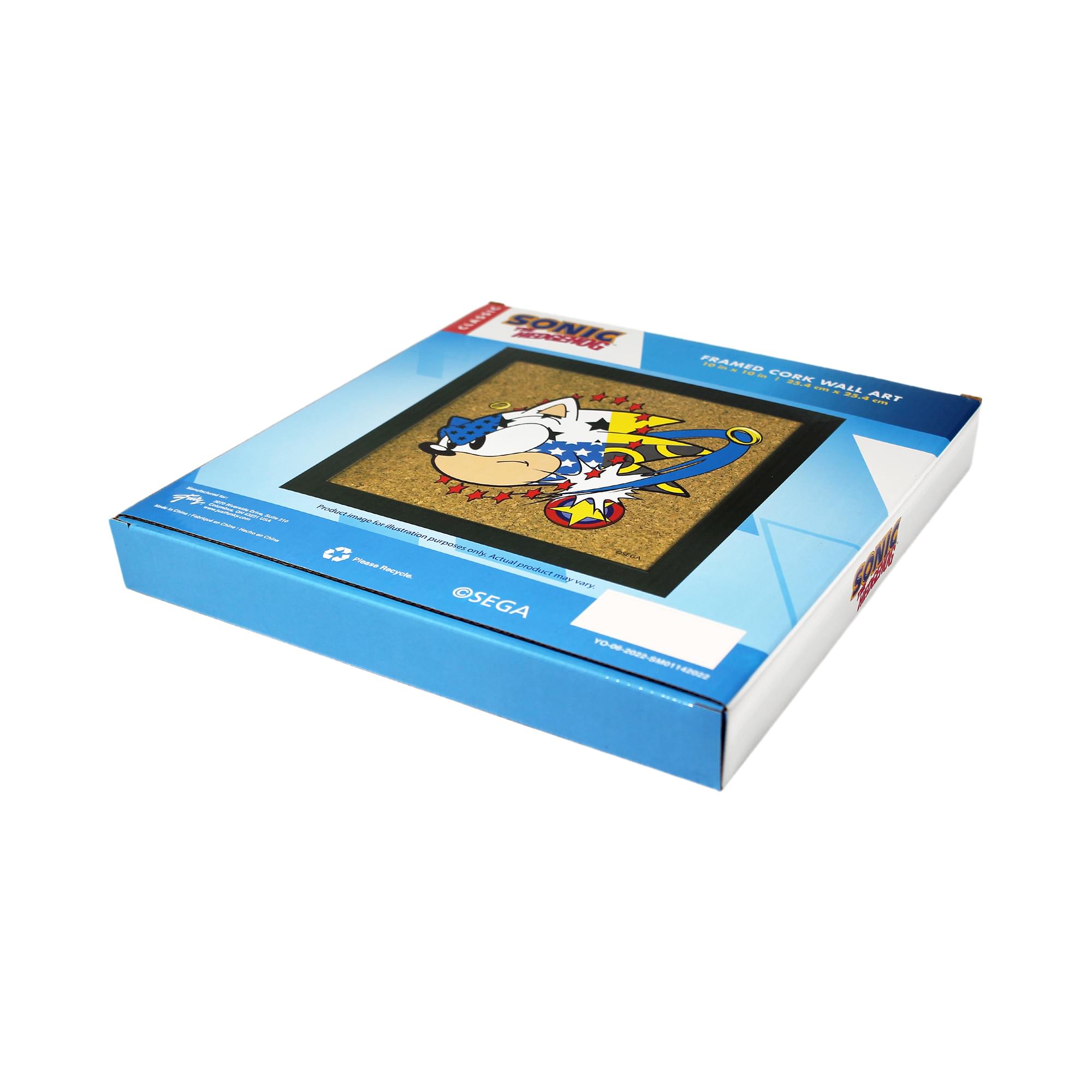 Epic Sonic The Hedgehog 10x10 Inch Cork Board Wall Art