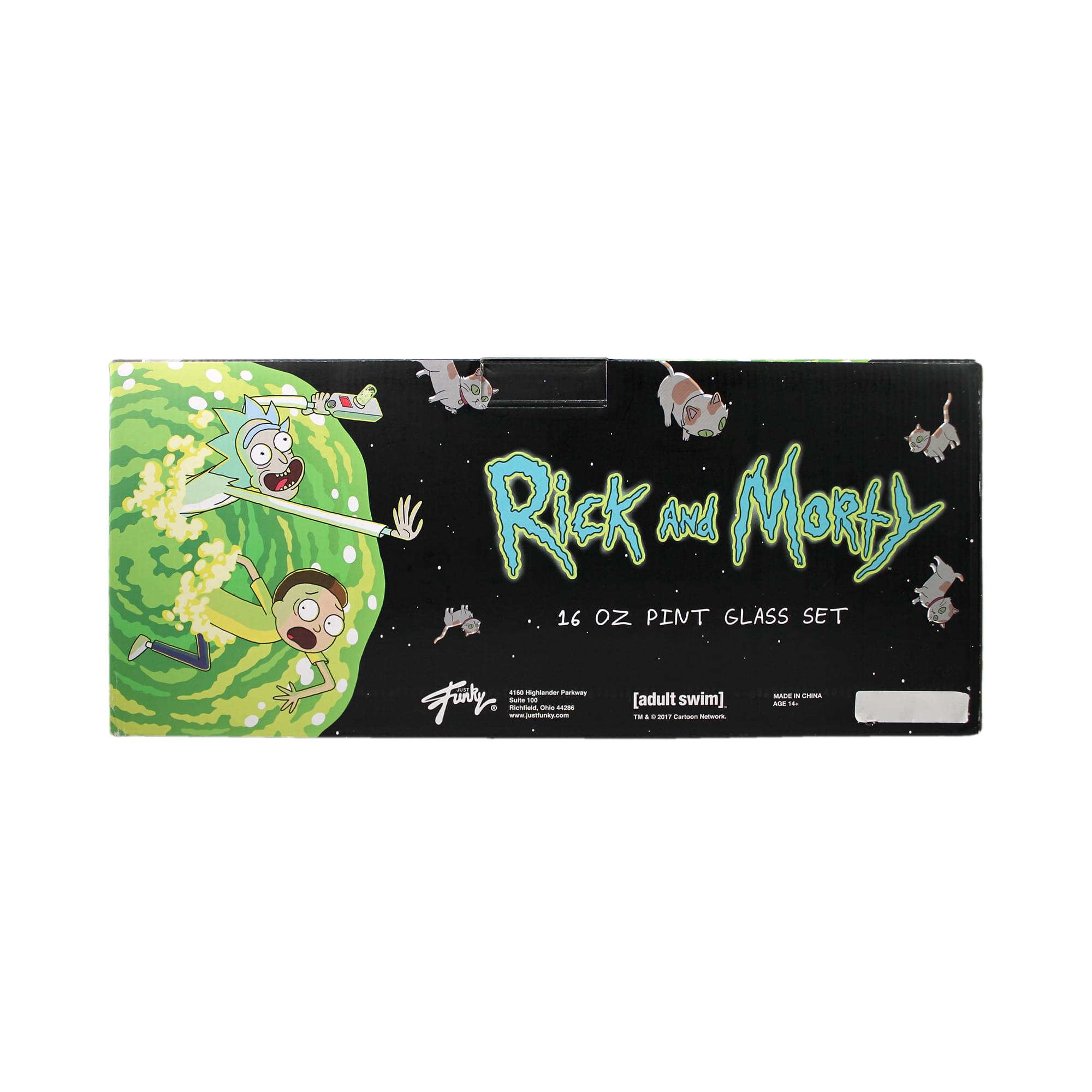Epic Rick and Morty 16 Ounce Pint Glass Set of 4 - Grab Yours Now!