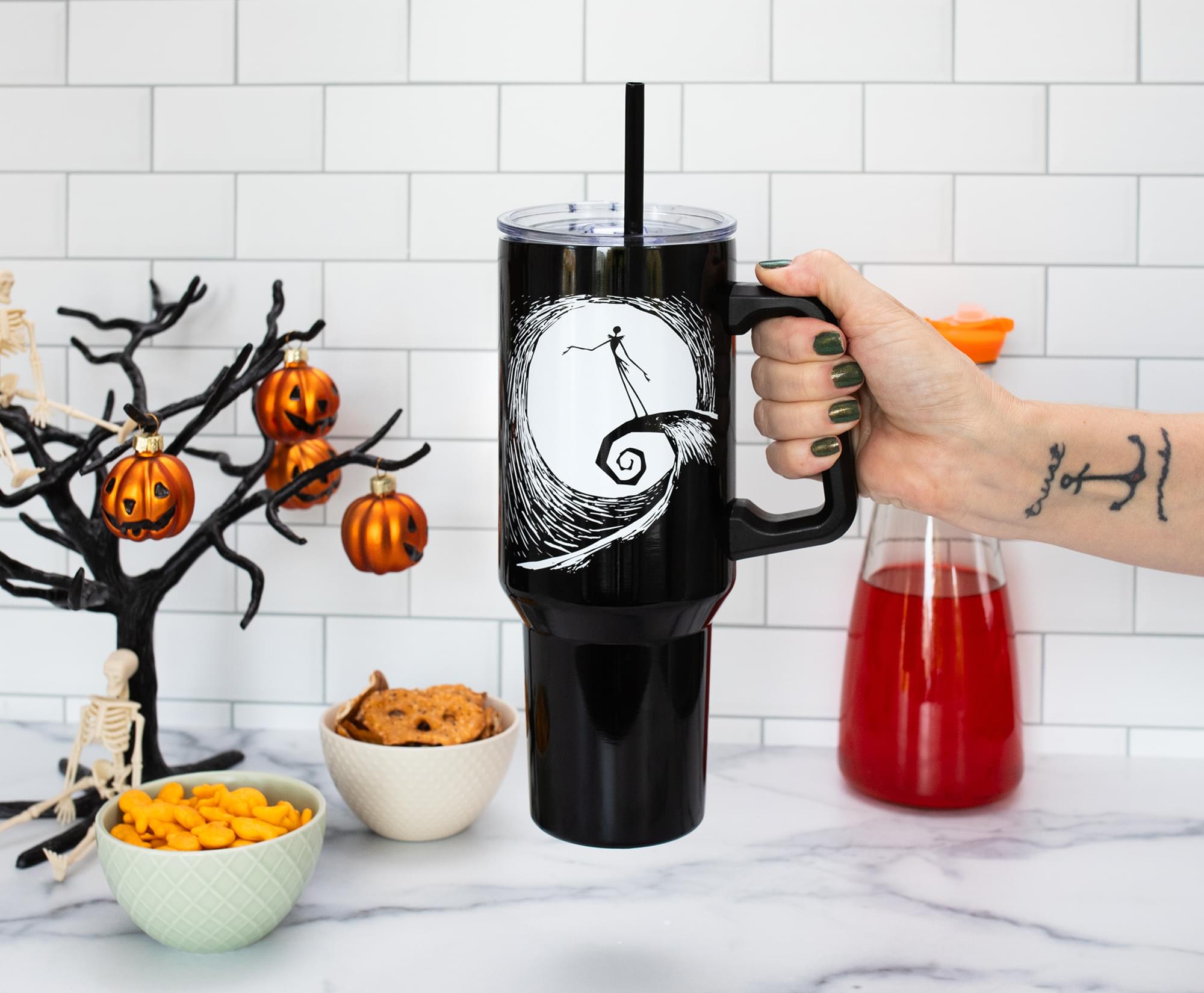 Jack Skellington Stainless Steel Tumbler Inspired by Disney's The Nightmare Before Christmas