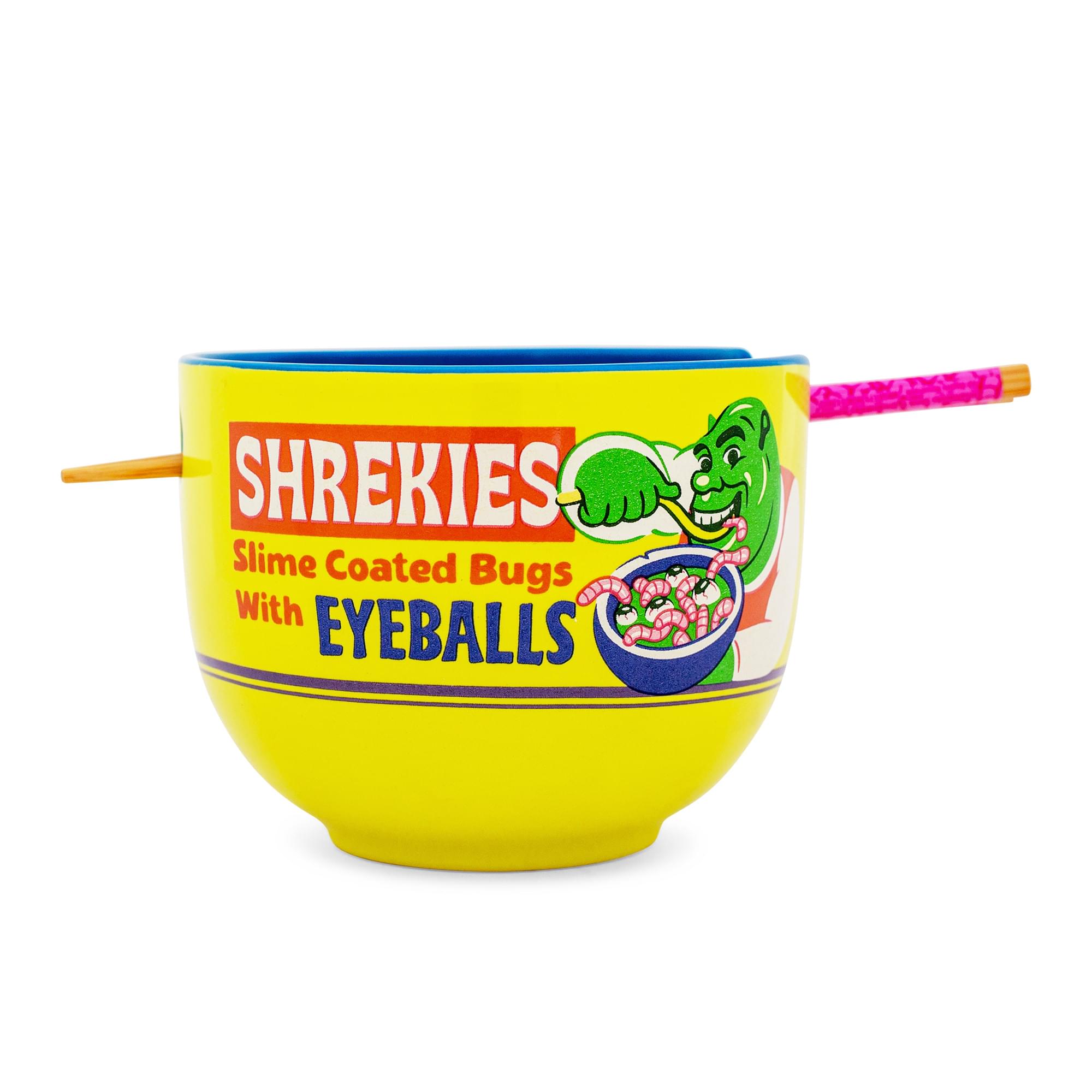 Shrek-Inspired Ramen Bowl & Chopstick Set with Shrekies Eyeballs Design