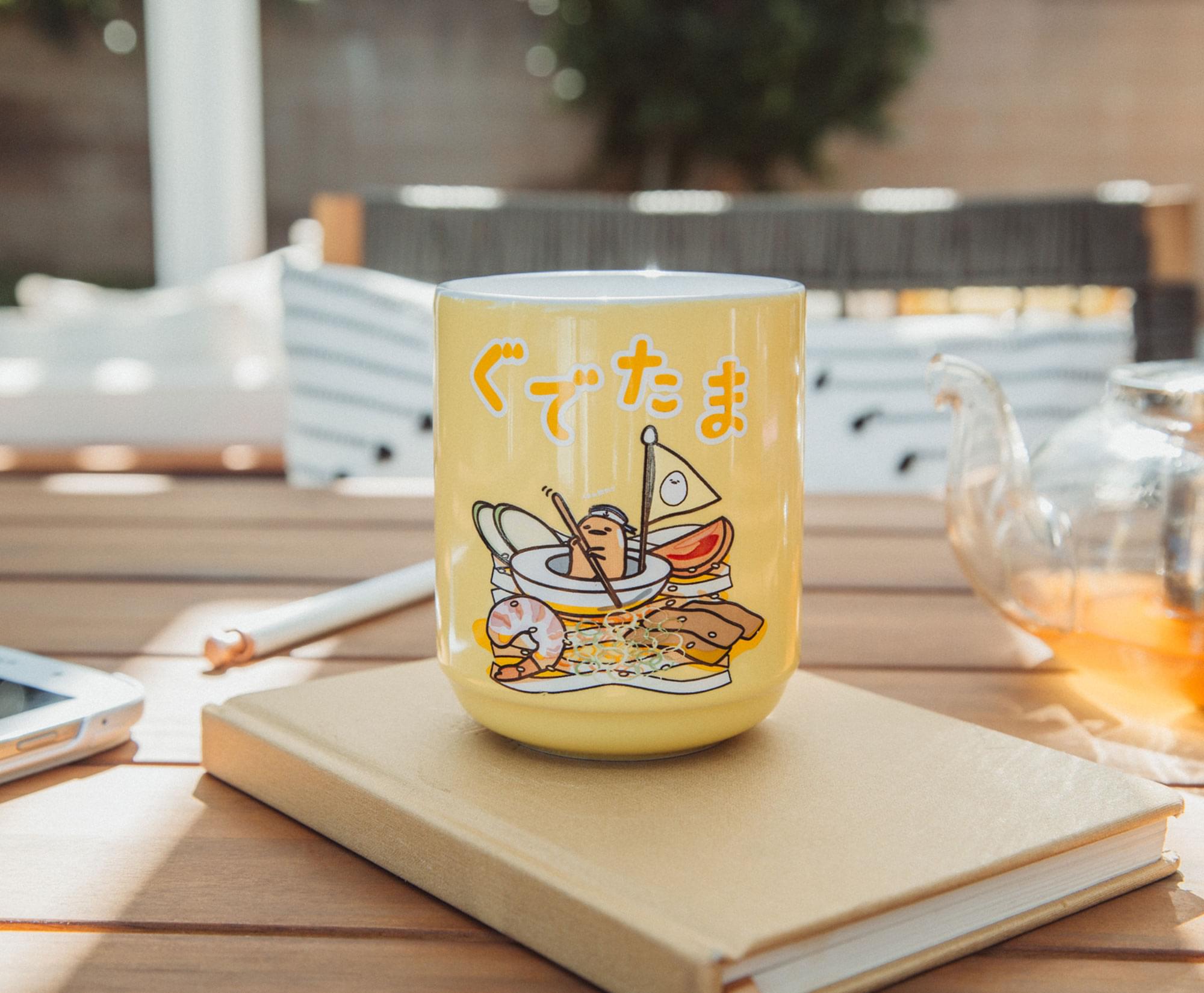 Sanrio Gudetama Sailing Ramen Ceramic Tea Cup - 9 Ounce Delight