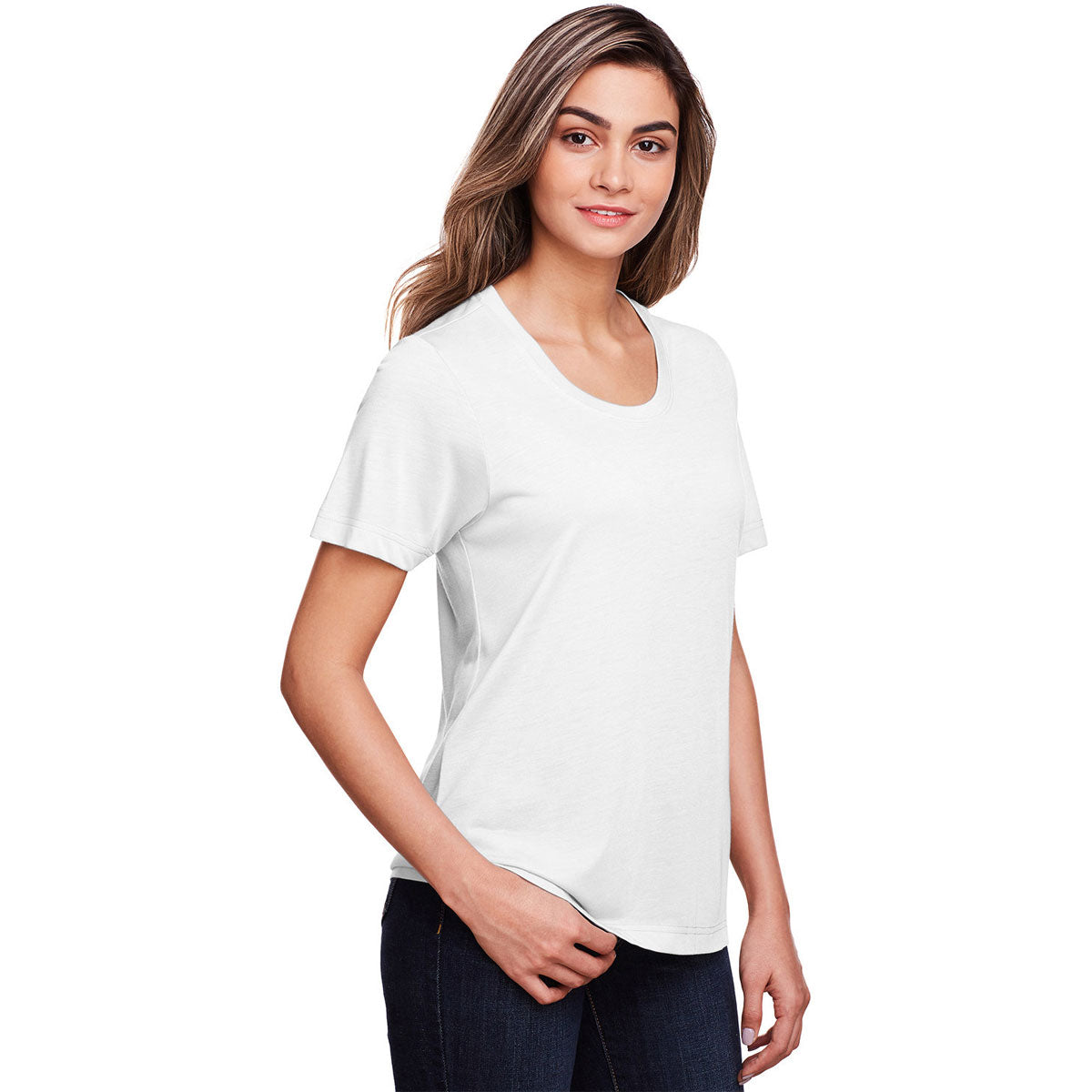 Core 365 Women's White Fusion ChromaSoft Performance T-Shirt - Your On-the-Go Essential