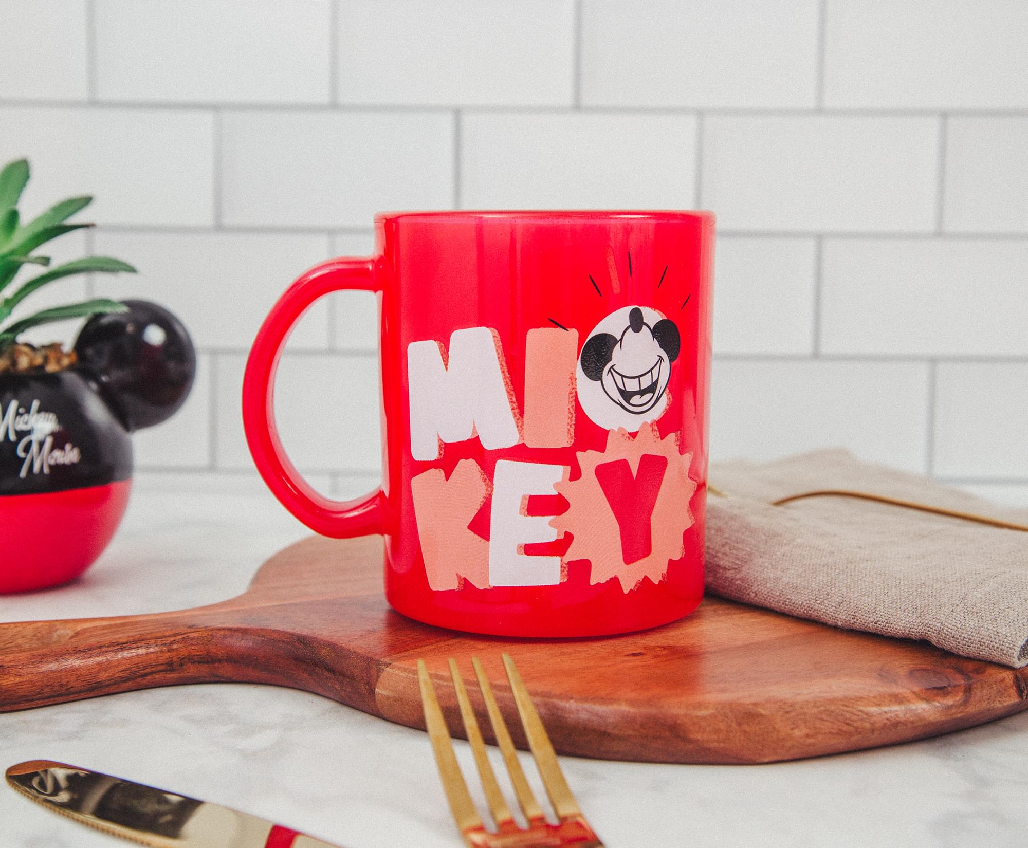 Disney Mickey Mouse Thumbs - Up 18 - Ounce Glass Coffee Mug