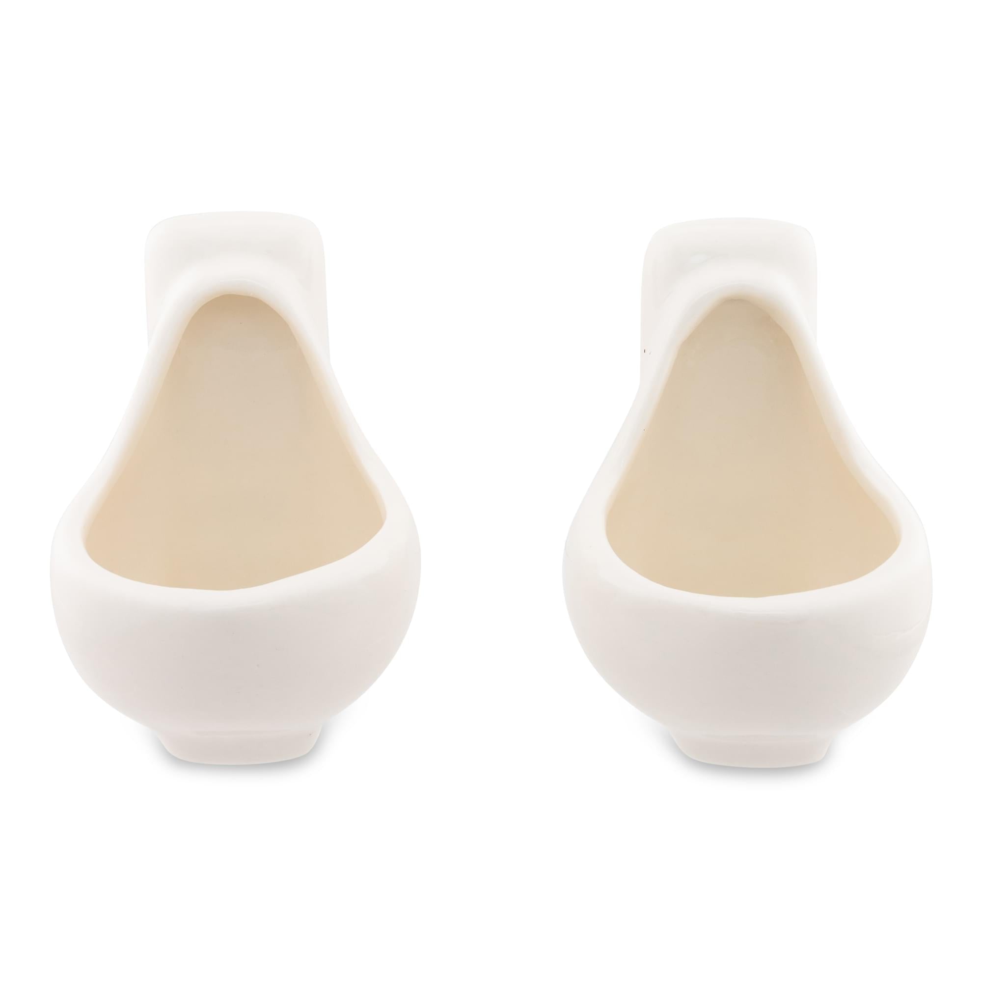 Hilarious 1-Ounce Ceramic Urinal-Shaped Shot Glasses Set of 2