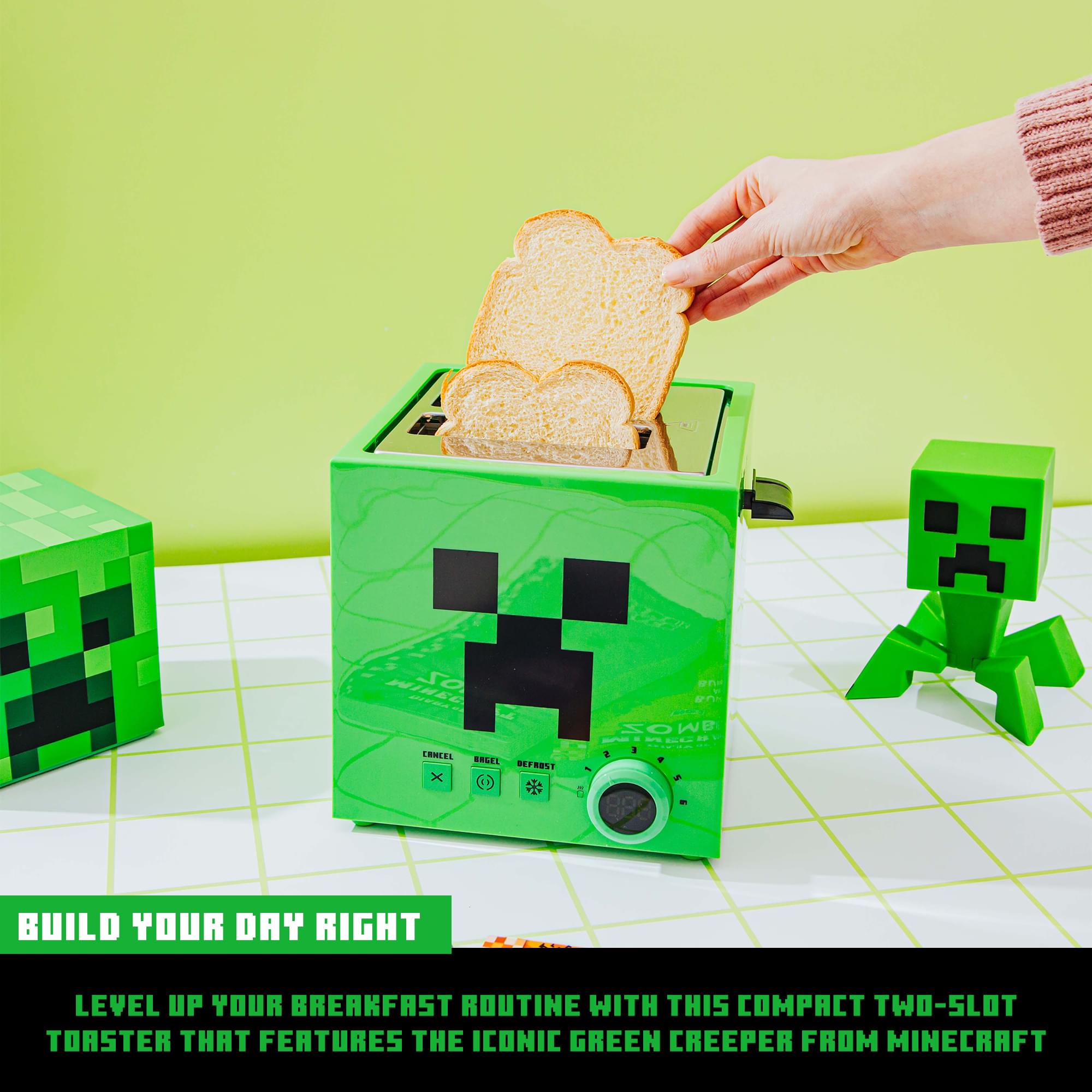 Epic Minecraft Green Creeper Toaster - Toast with a Twist!