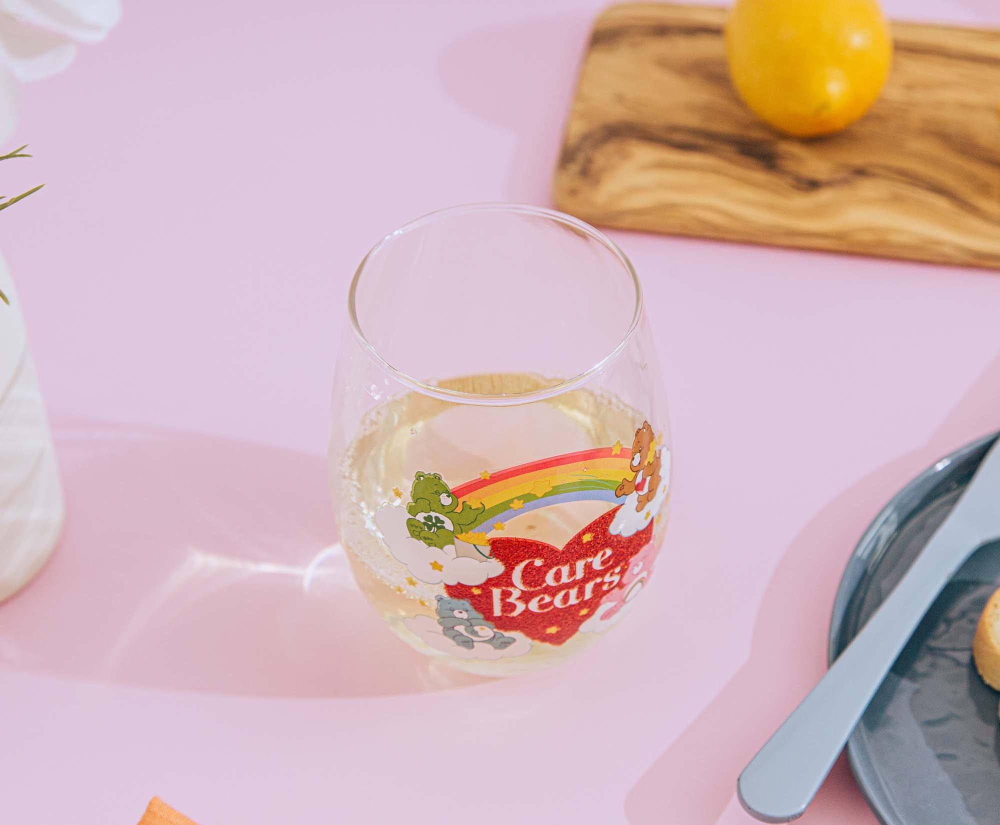 Care Bears Rainbow Heart Logo 20 - Ounce Stemless Wine Glass