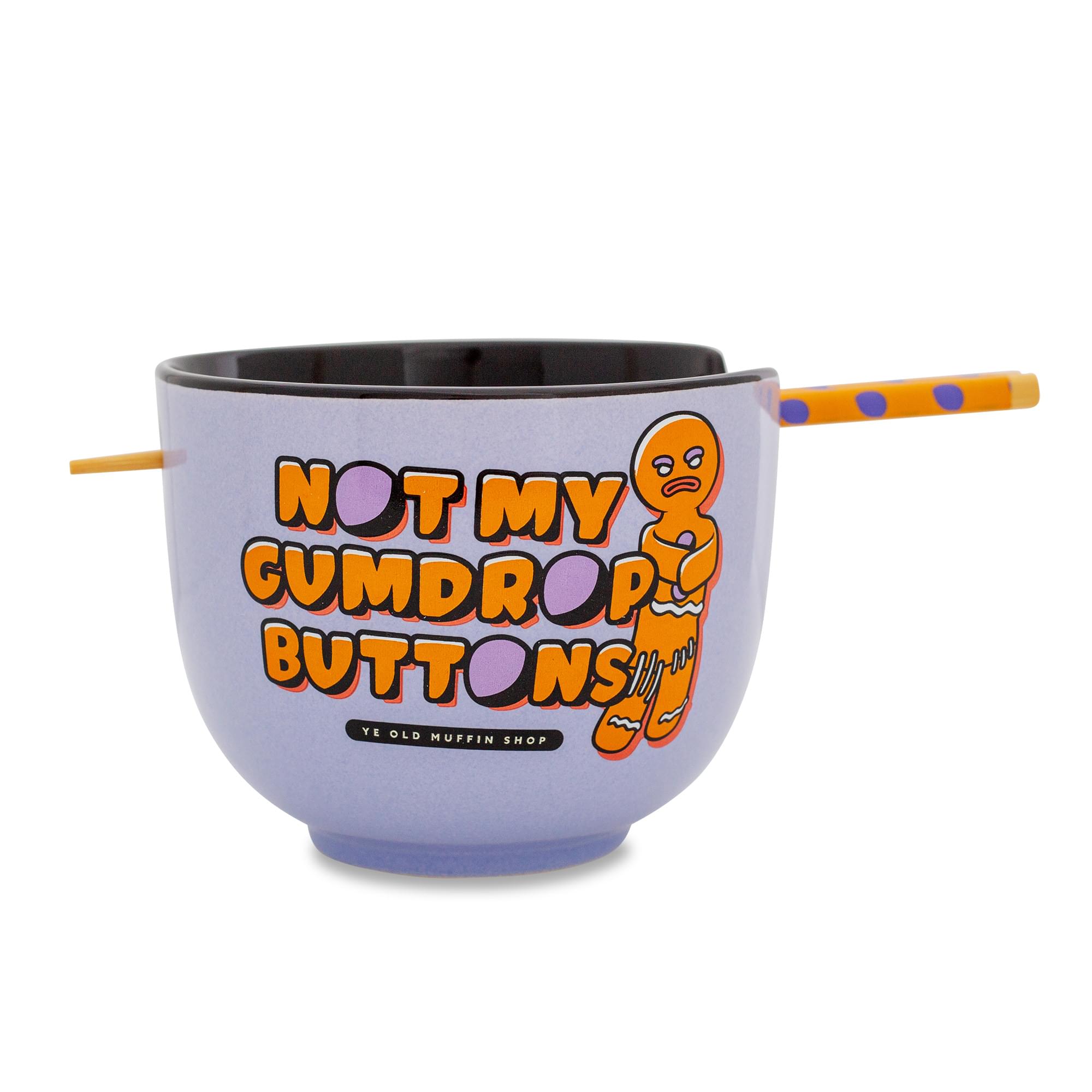 Shrek Gingerbread Man Ceramic Ramen Bowl & Chopstick Set - 20 Ounce