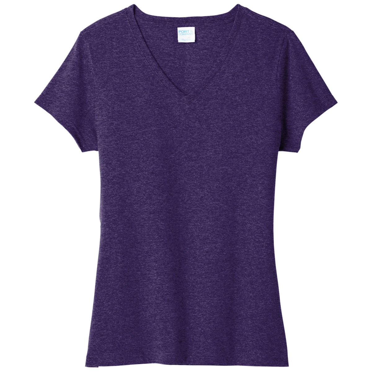 Port & Company Women's Purple Heather Tri-Blend V-Neck Team Tee