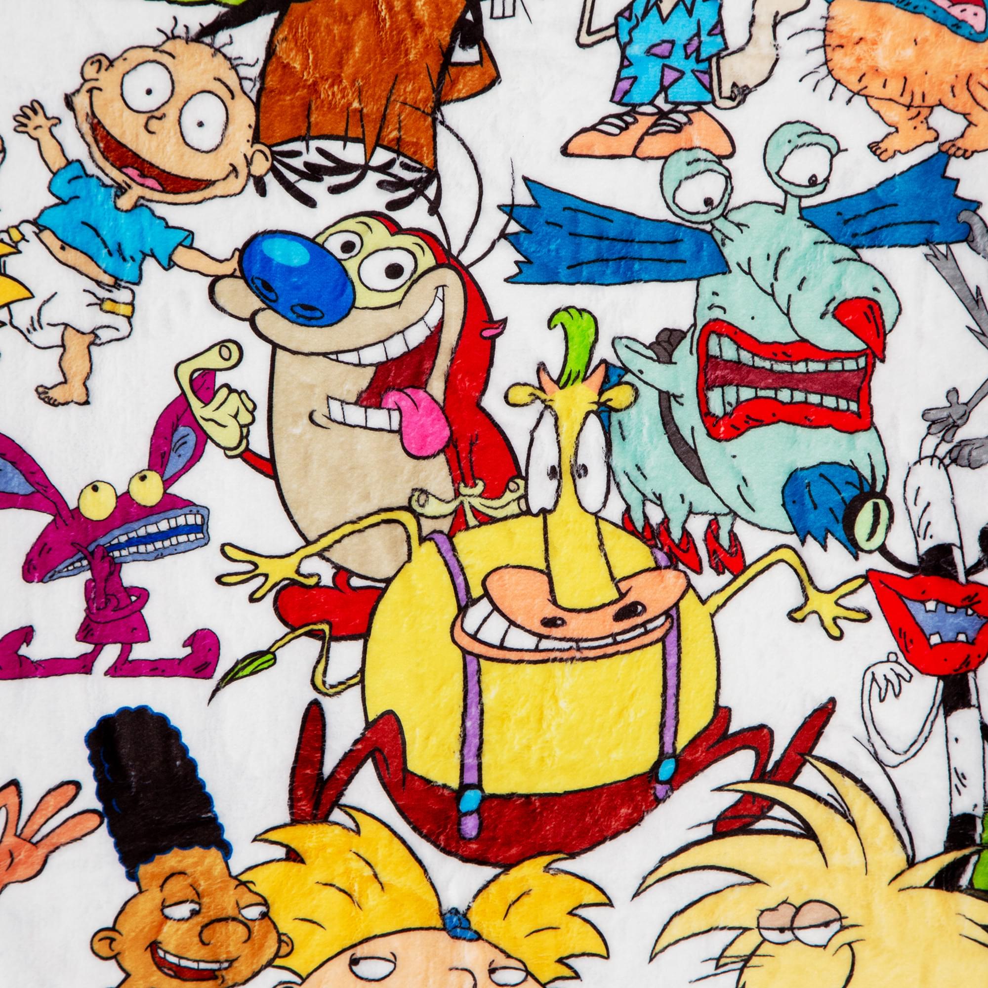 Nickelodeon Classic Cartoons Fleece Throw Blanket - 45x60 Inches