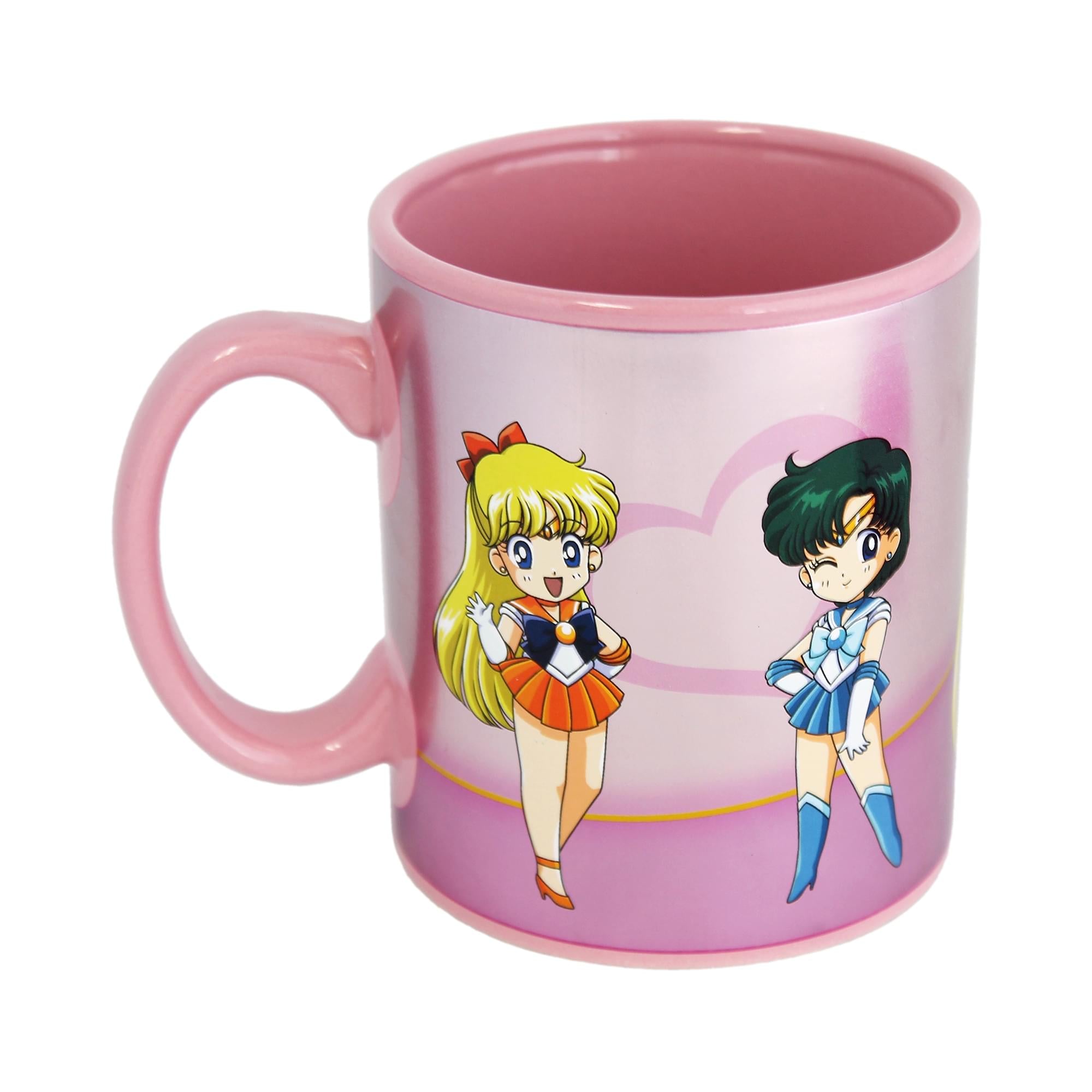Chic Sailor Moon-Inspired 16 Ounce Ceramic Mug with Lid