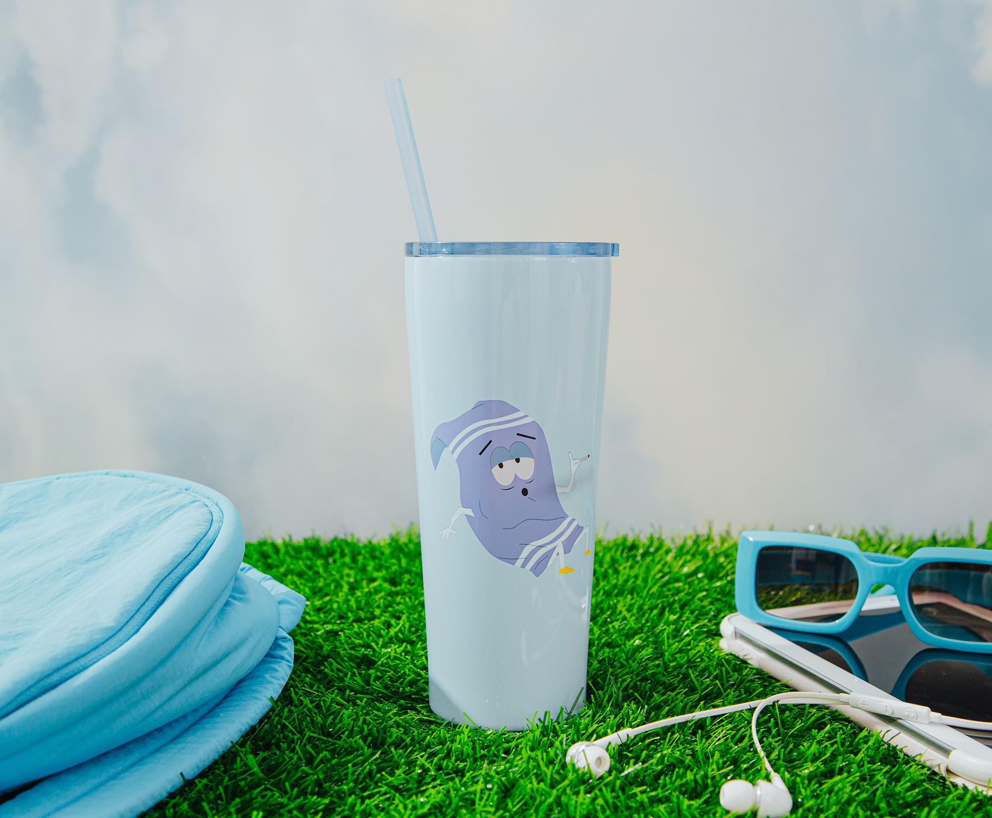 South Park Towelie Stainless Steel Tumbler with Straw - 22 Oz