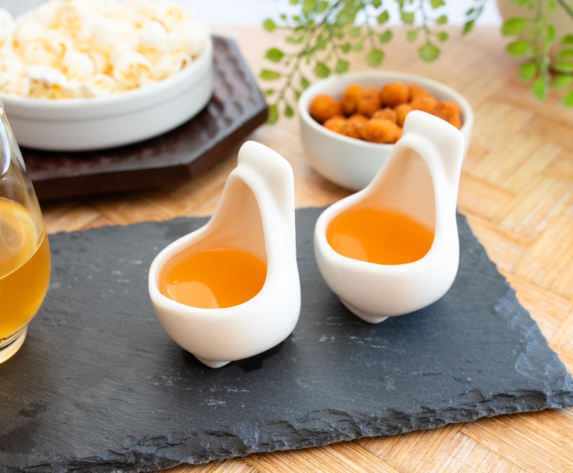 Hilarious 1-Ounce Ceramic Urinal-Shaped Shot Glasses Set of 2