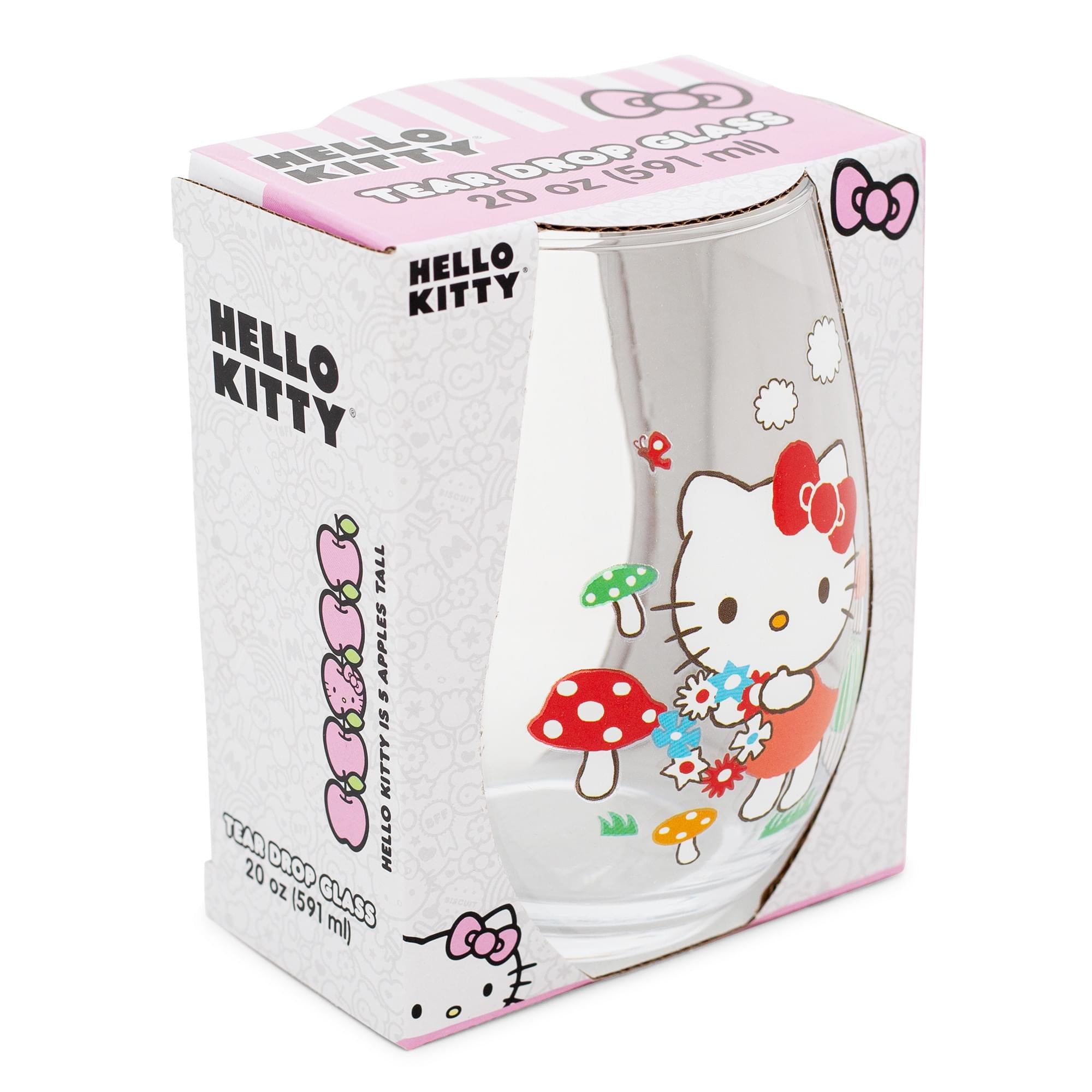 Sanrio Hello Kitty Mushroom-Inspired Stemless 20-Ounce Wine Glass