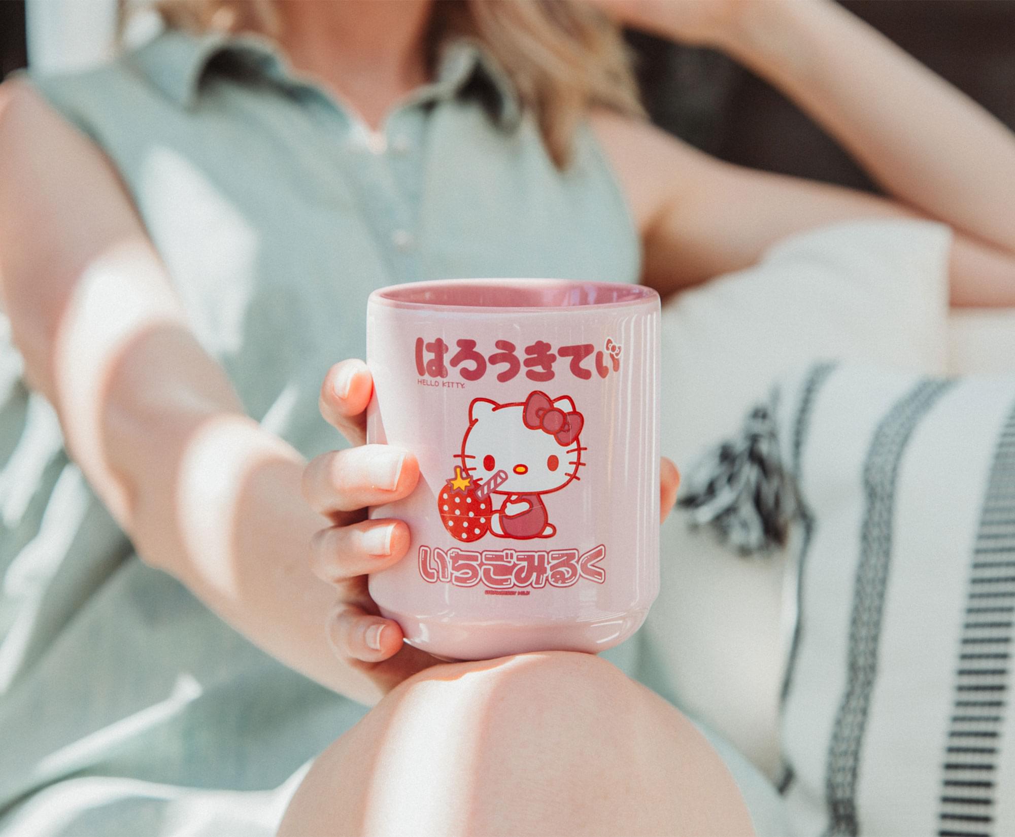 Sanrio Hello Kitty Strawberry Milk Asian Ceramic Delight Tea Cup - 9 Ounce