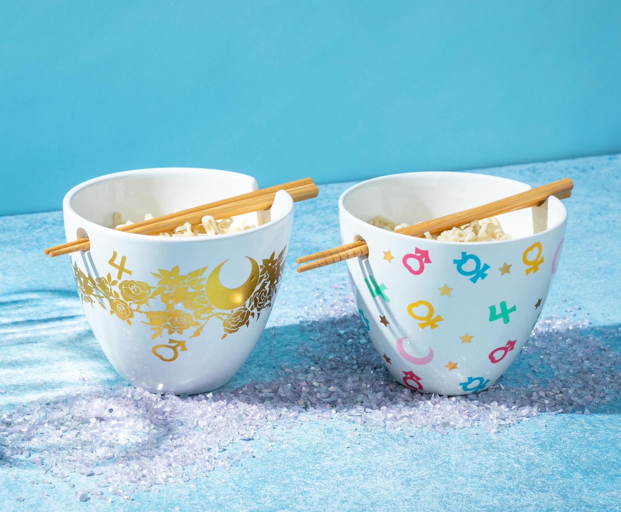 Chic Sailor Moon Crystal 16 - Ounce Ramen Bowl with Chopsticks Set