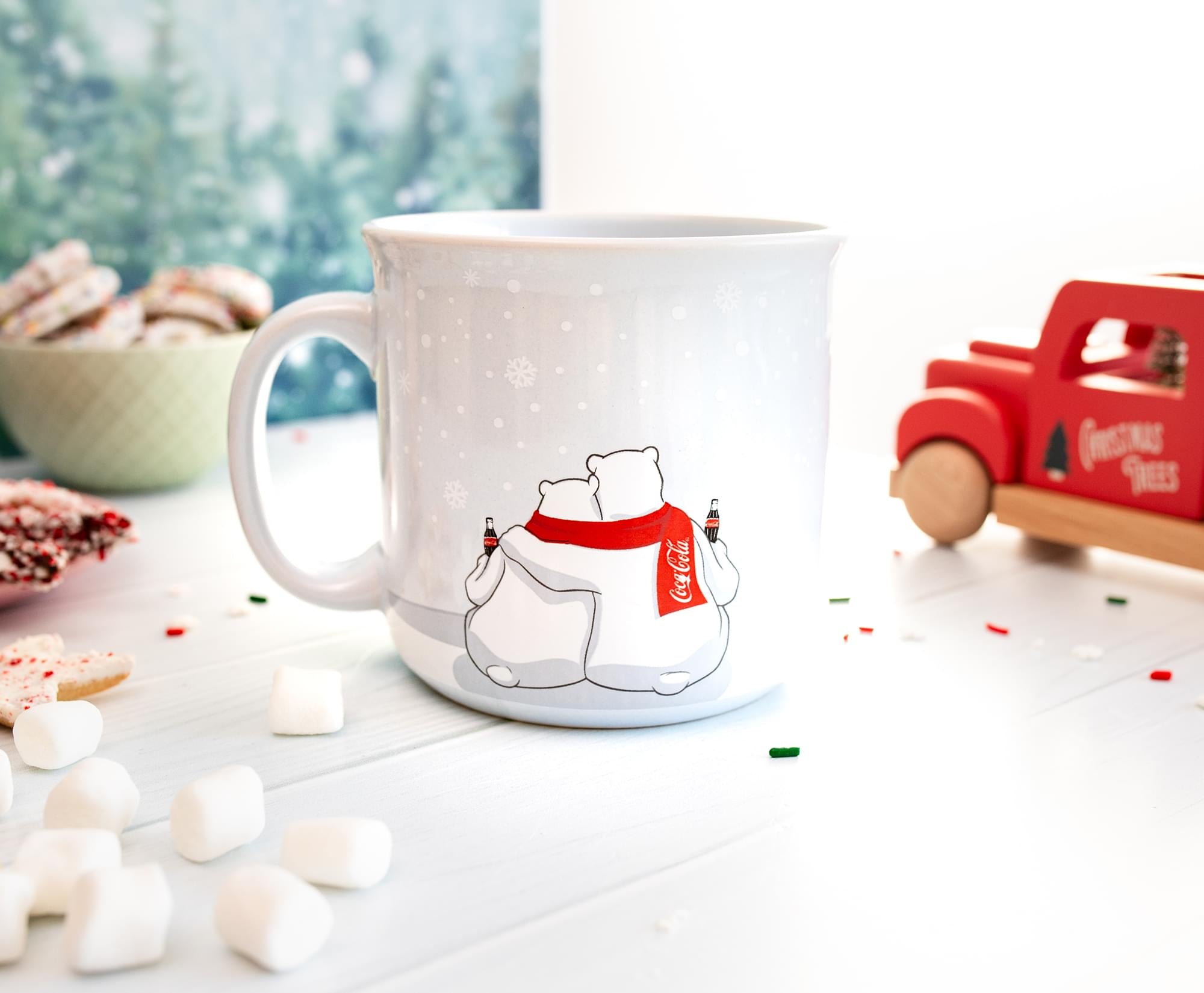 Coca-Cola Holiday Polar Bears Ceramic Mug - 20 Oz