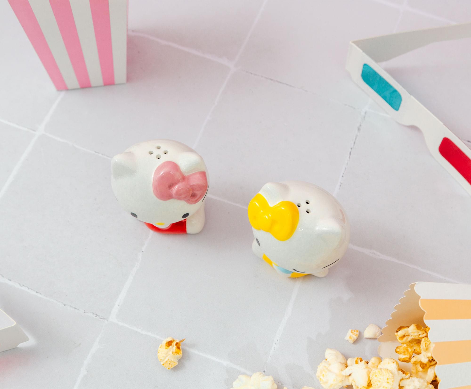 Sanrio Hello Kitty & Mimmy Ceramic Salt & Pepper Shaker Set - Add a Dash of Cuteness to Your Table
