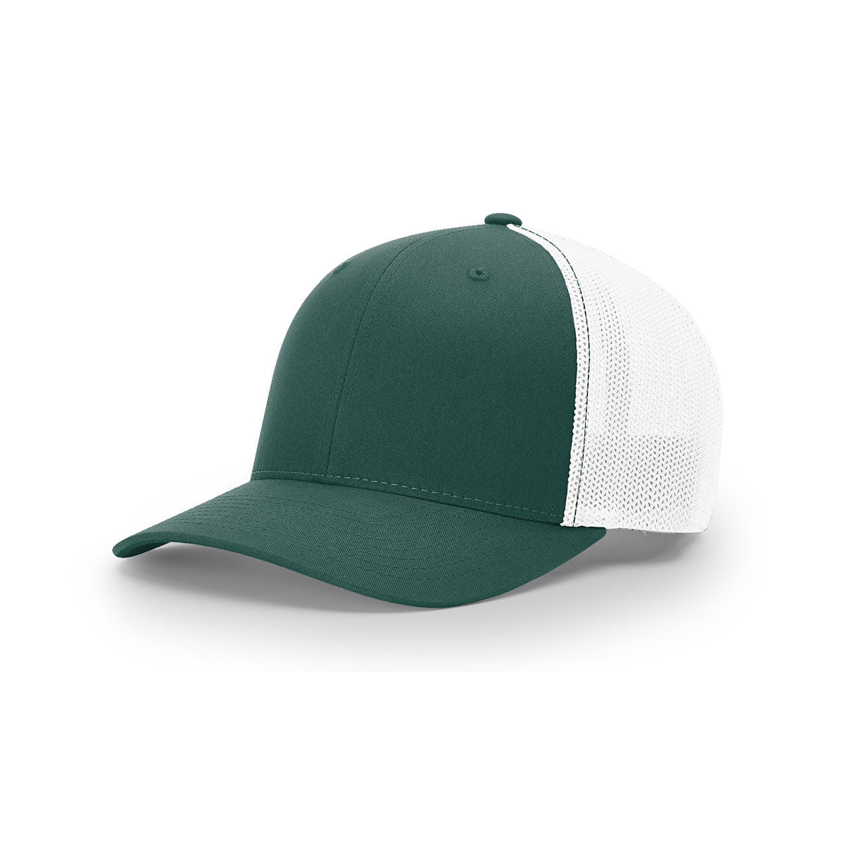 Richardson Dark Green/White Mesh Back Split Trucker R-Flex Hat - Brand Your Business Now!