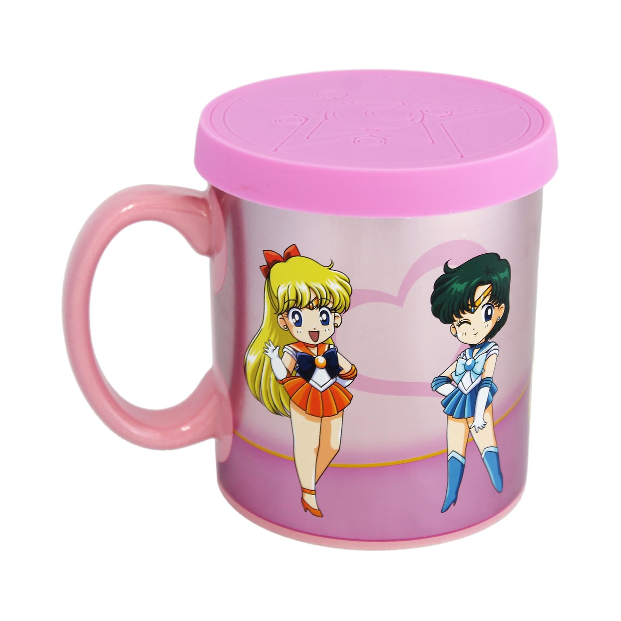 Chic Sailor Moon-Inspired 16 Ounce Ceramic Mug with Lid