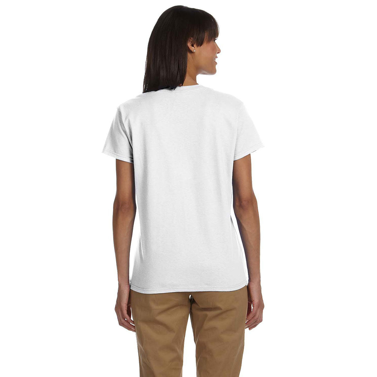 Gildan Women's Ultra Soft 6 oz. White Cotton T-Shirt